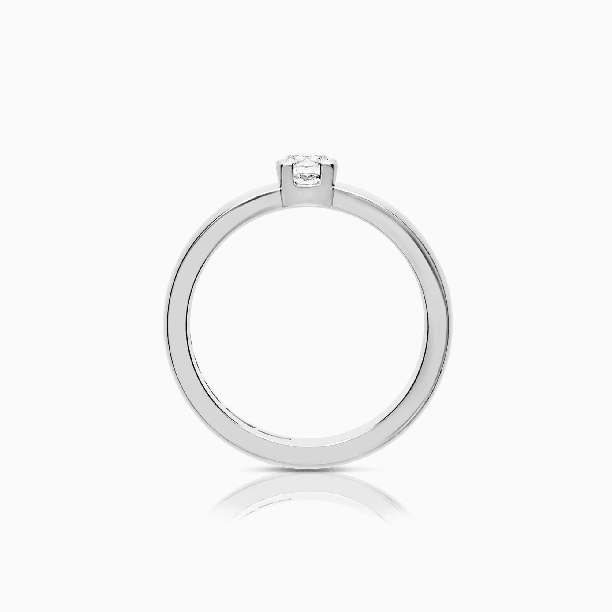 Solitaire ring 0.30ct 18K white gold - Image 2