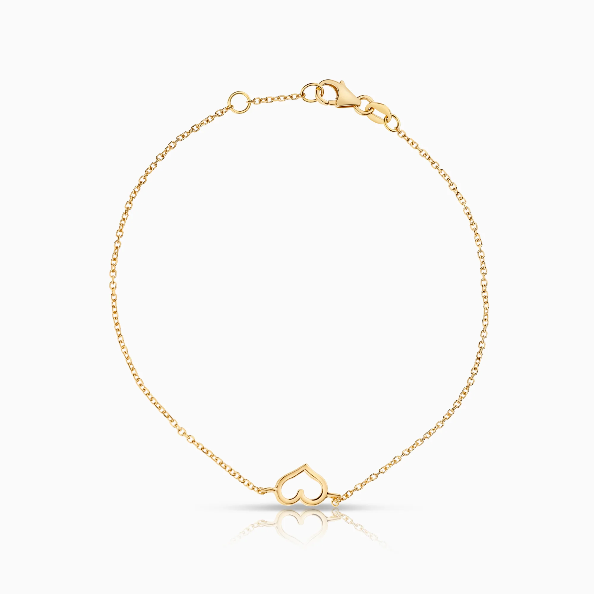 Gold bracelet with heart 1.22g 18K gold