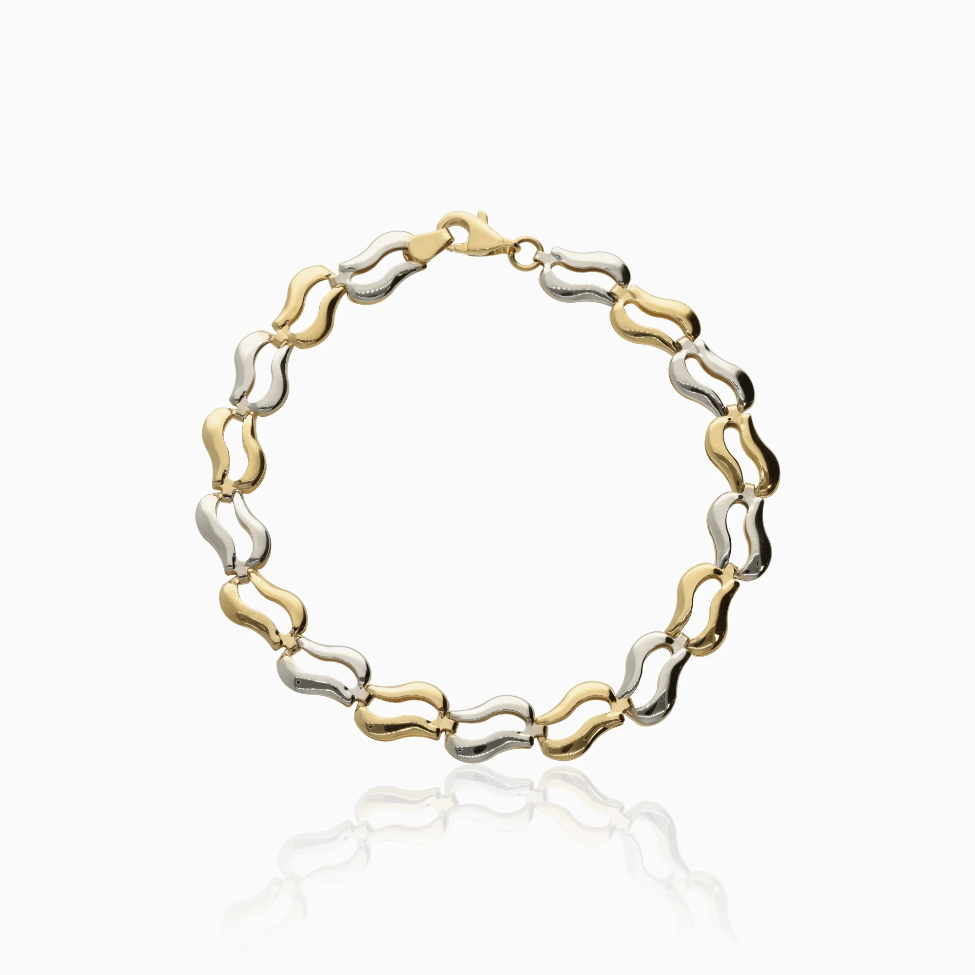 Fantasy bracelet 6.86g 18K yellow/white gold