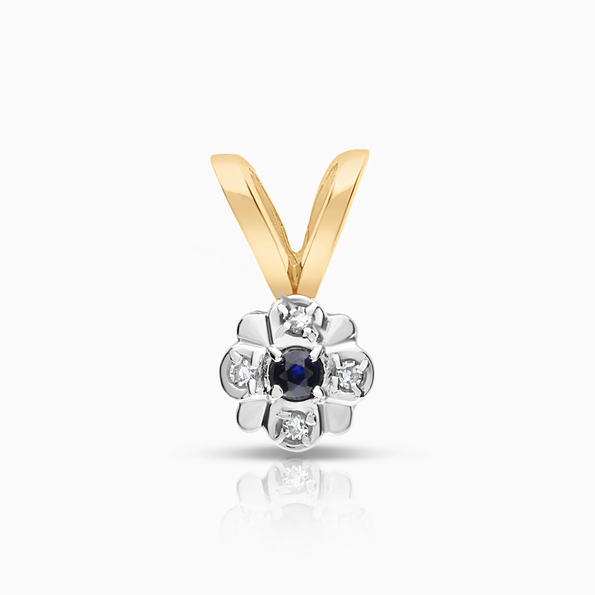 Diamond pendant 0.02ct 14K gold