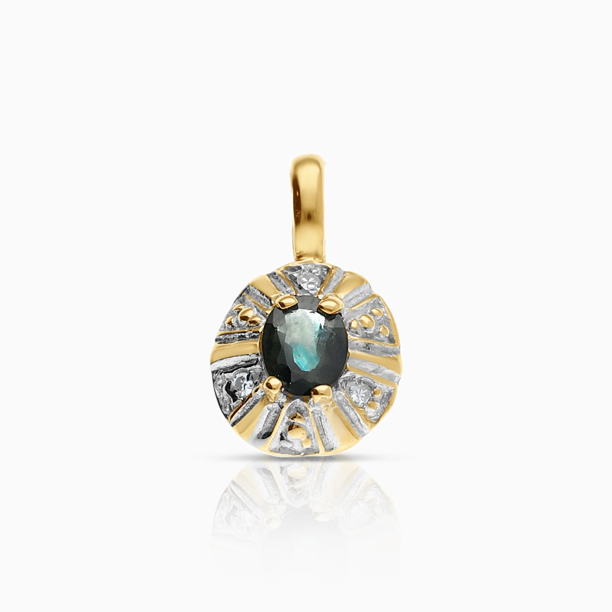 Pendant 0.48g 18K gold with sapphire