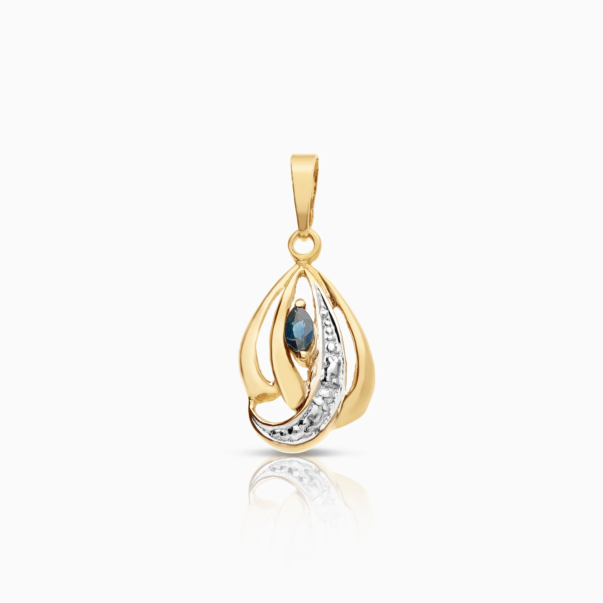 Pendant 0.84g 18K gold with sapphire