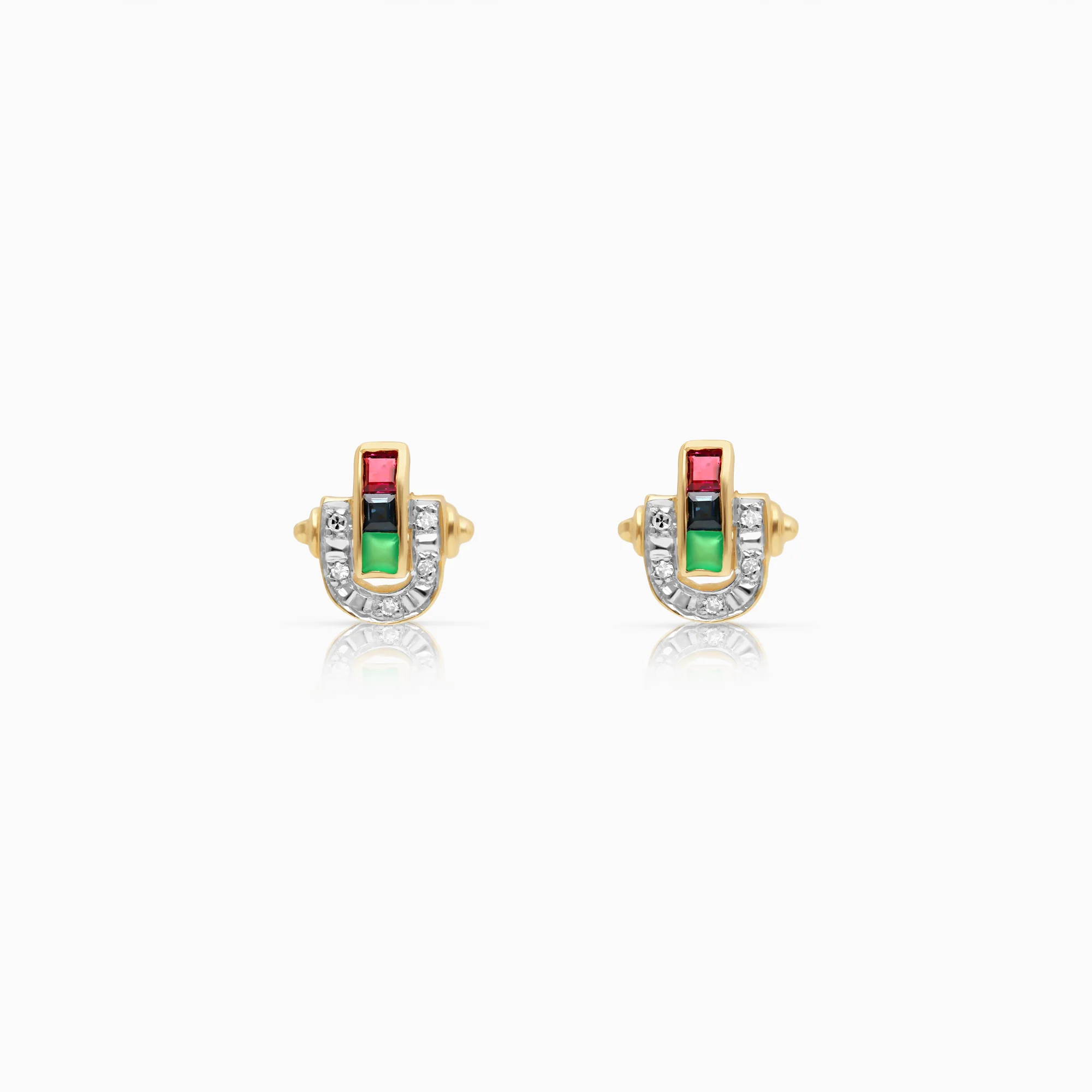 Diamond earrings 0.03ct 2.47g 18K gold