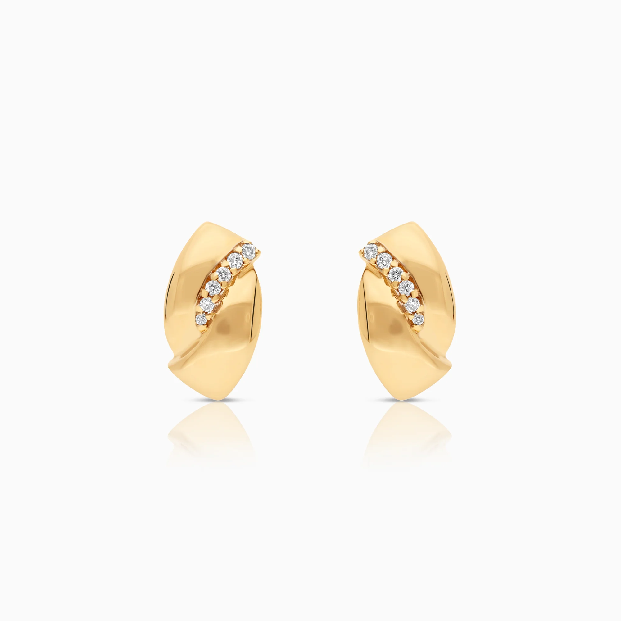 Diamond earrings 0.11ct 18K gold