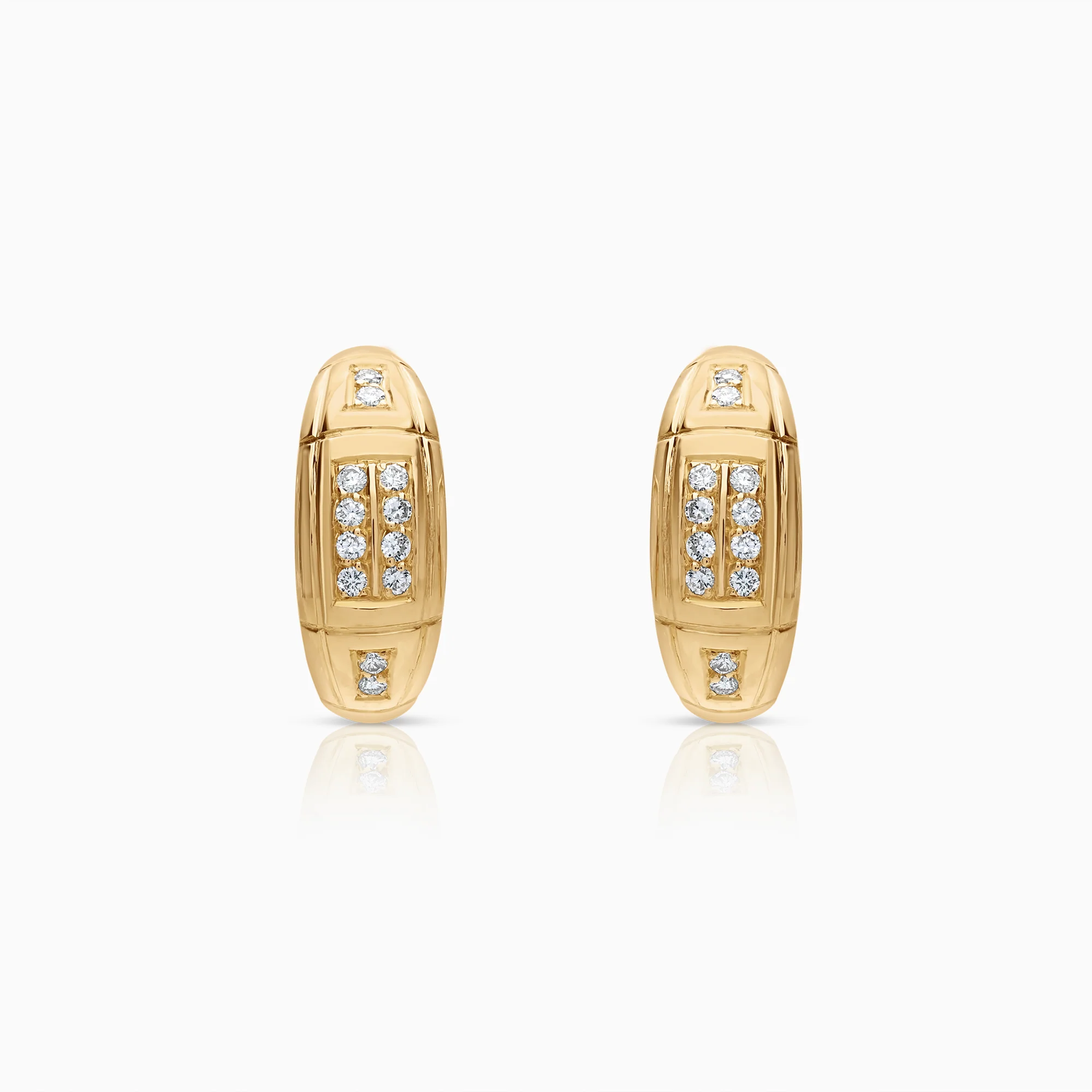 Gold earrings 0.24ct 3.12g 18K gold