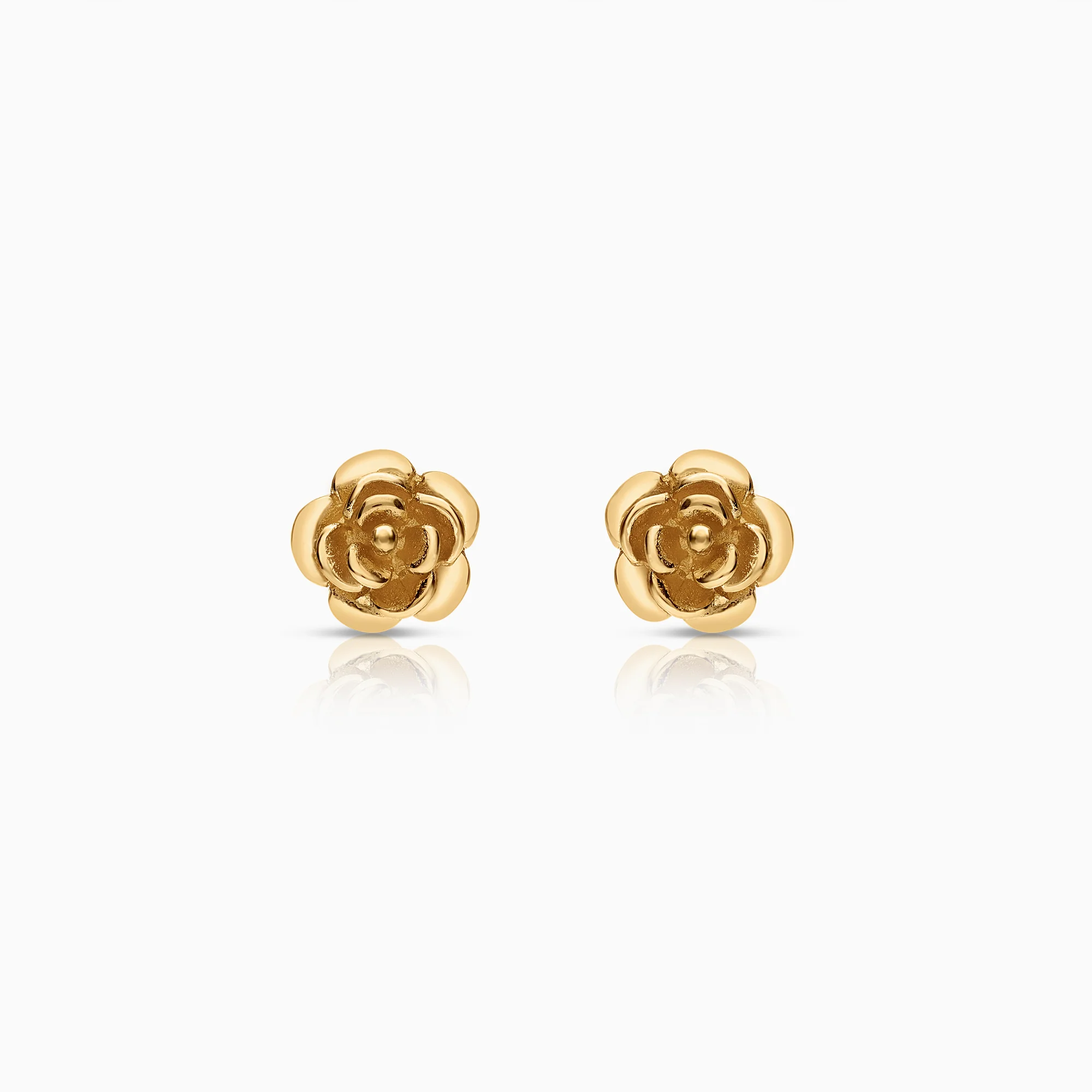 Gold earrings rose 2.85g 18K gold