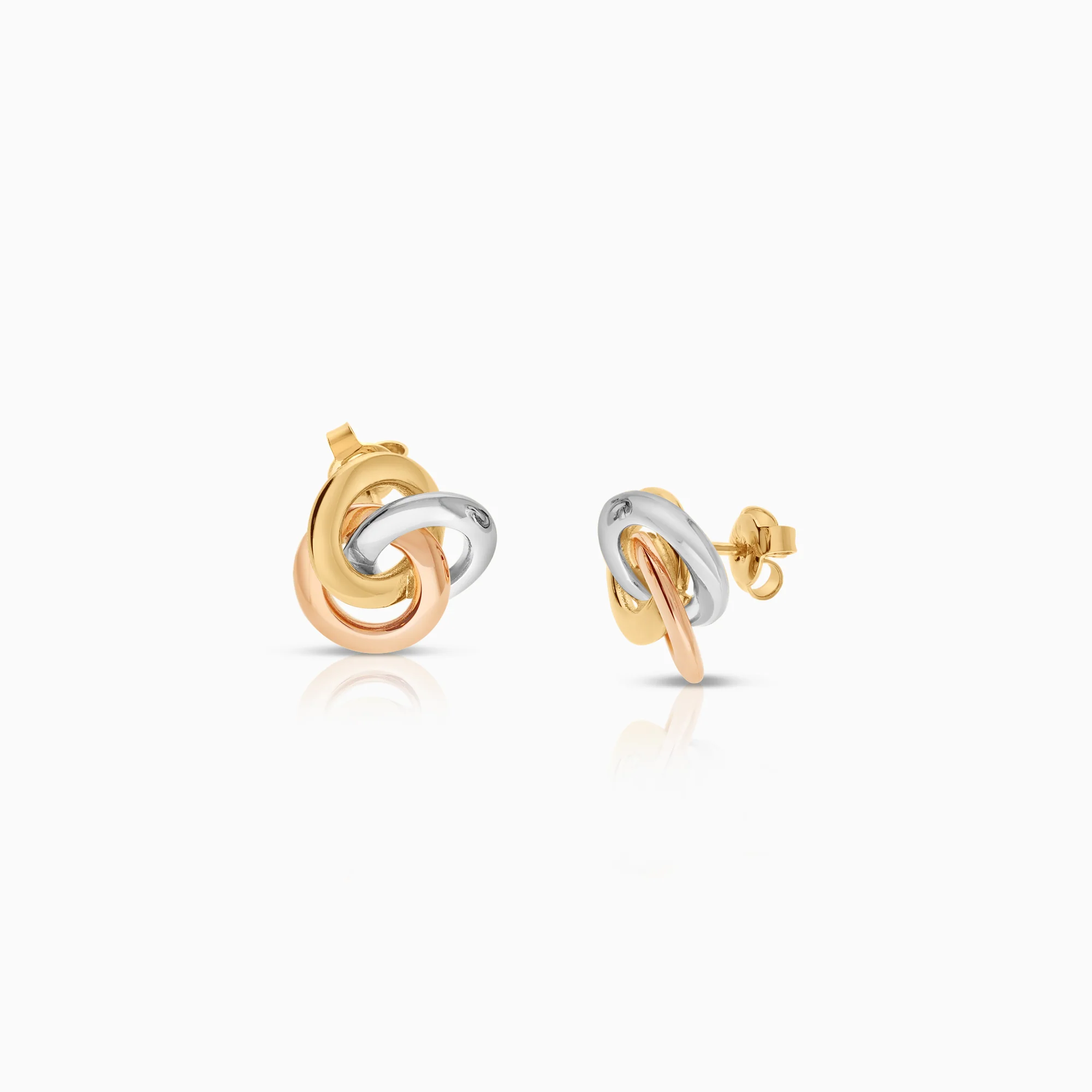 Gold earrings 8.01g 18K gold, rose gold, white gold - Image 2