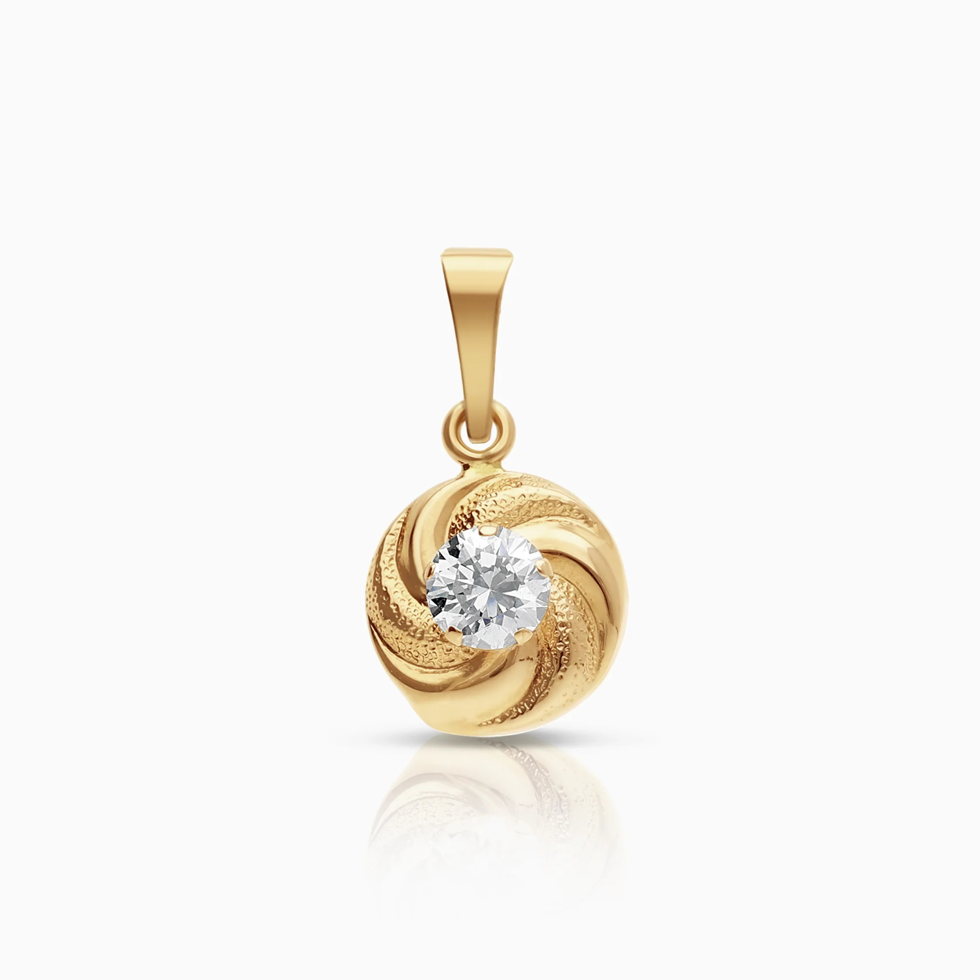Pendant 0.42g 18K gold with cubic zirconia