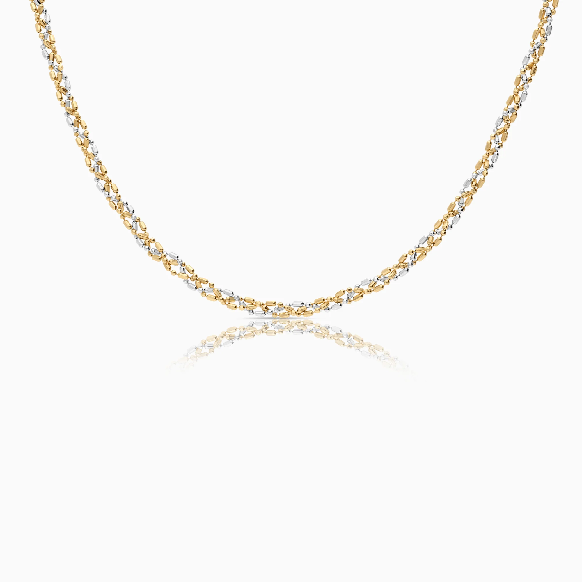 Fantasy link 10.62g 18K yellow/white gold