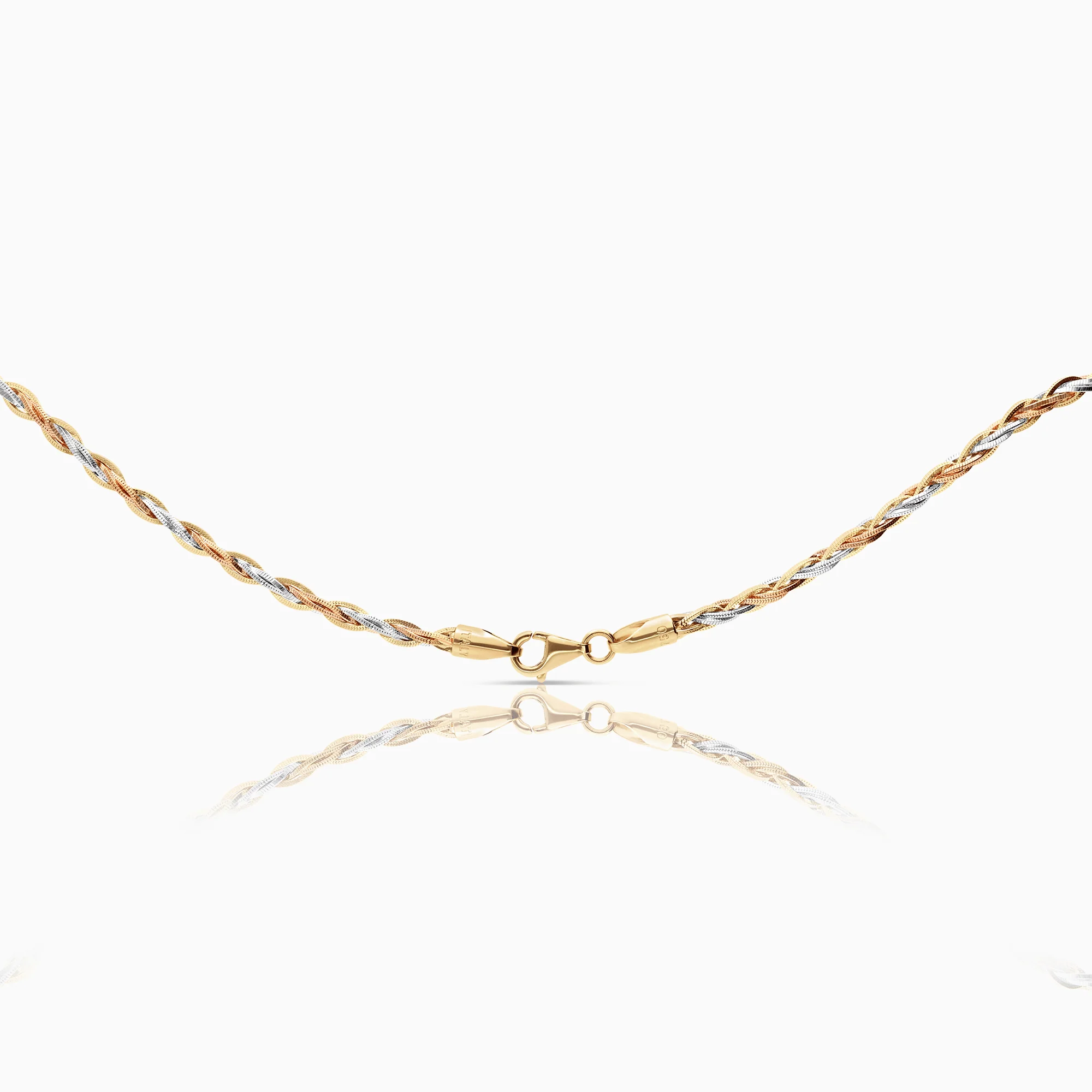Fantasy link 13.10g 18K yellow/rose/white gold - Image 2