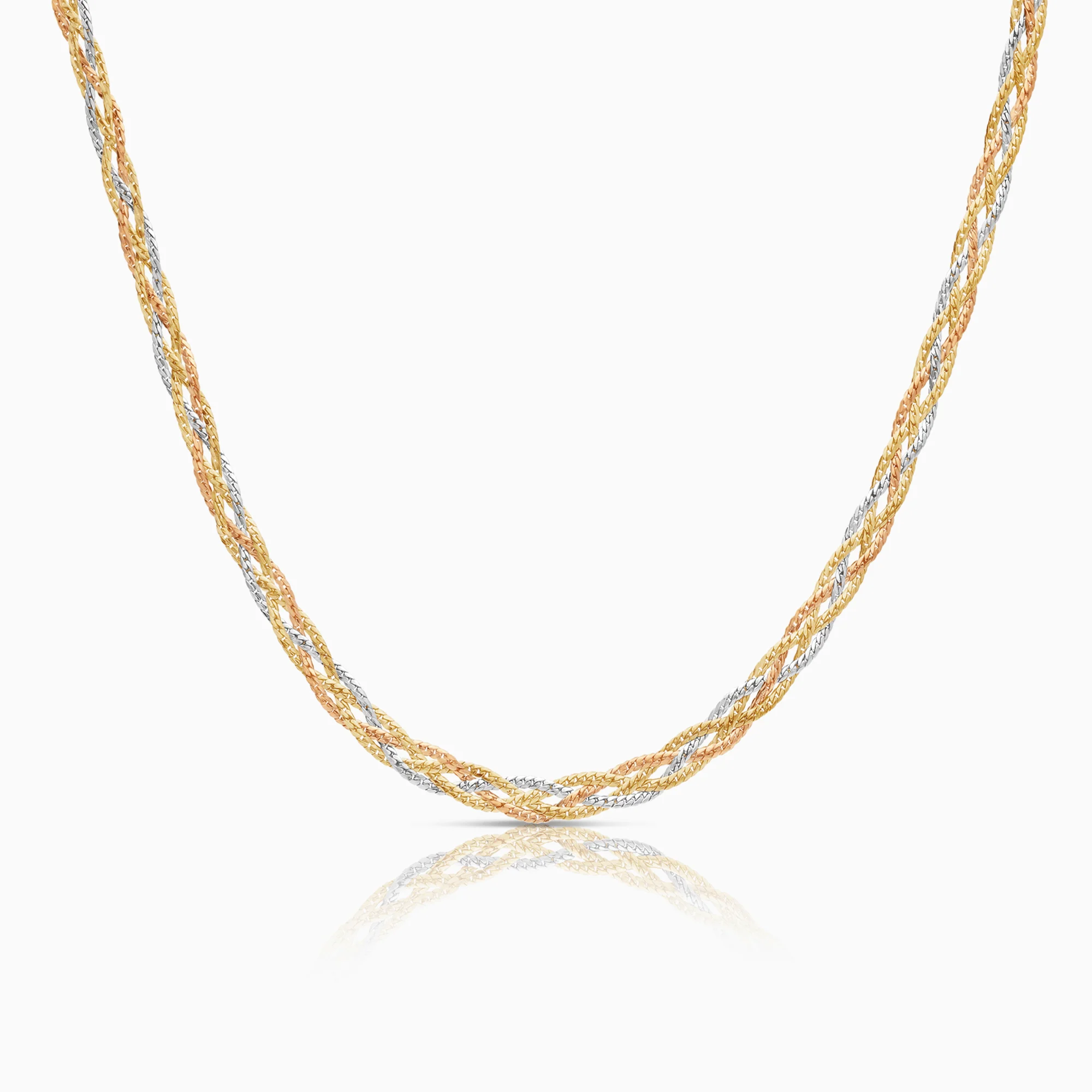Fantasy link 5.80g 18K yellow/white/rose gold