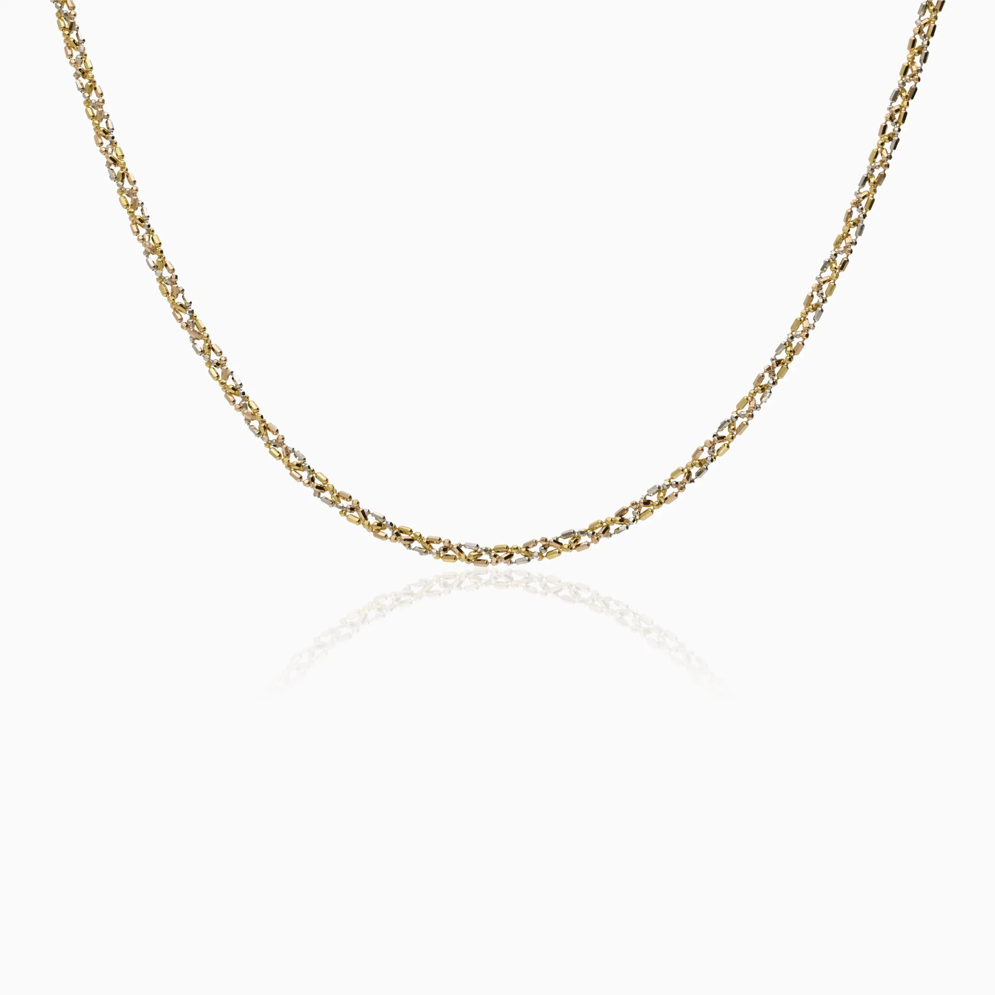 Fantasy link 6.92g 18K white/yellow/rose gold