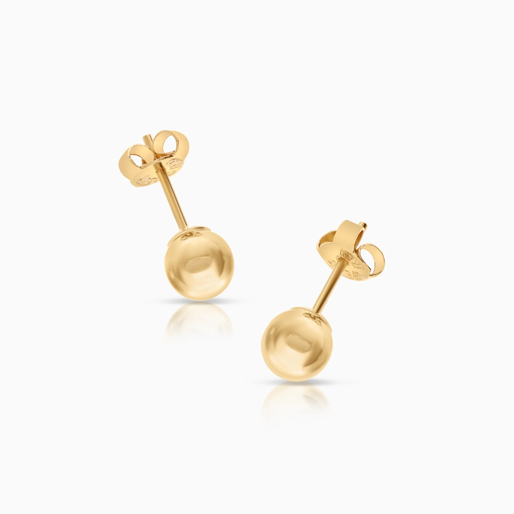 Gold stud earrings 1.80g 18K gold - Image 2