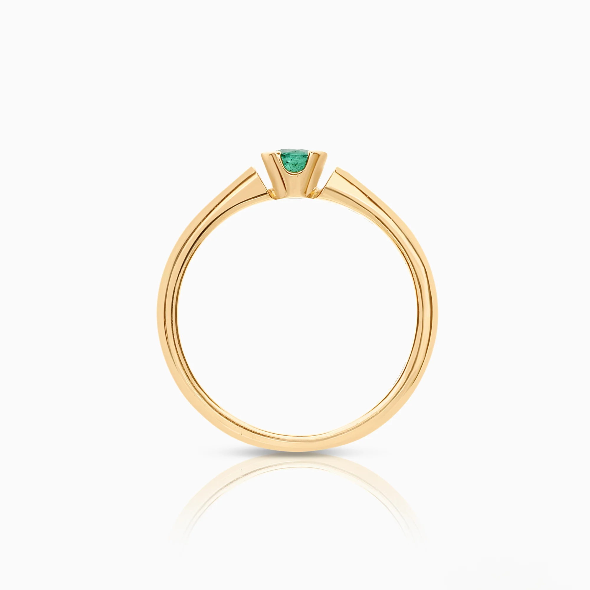 Gold ring with emerald 3.96g 18K gold - Image 2