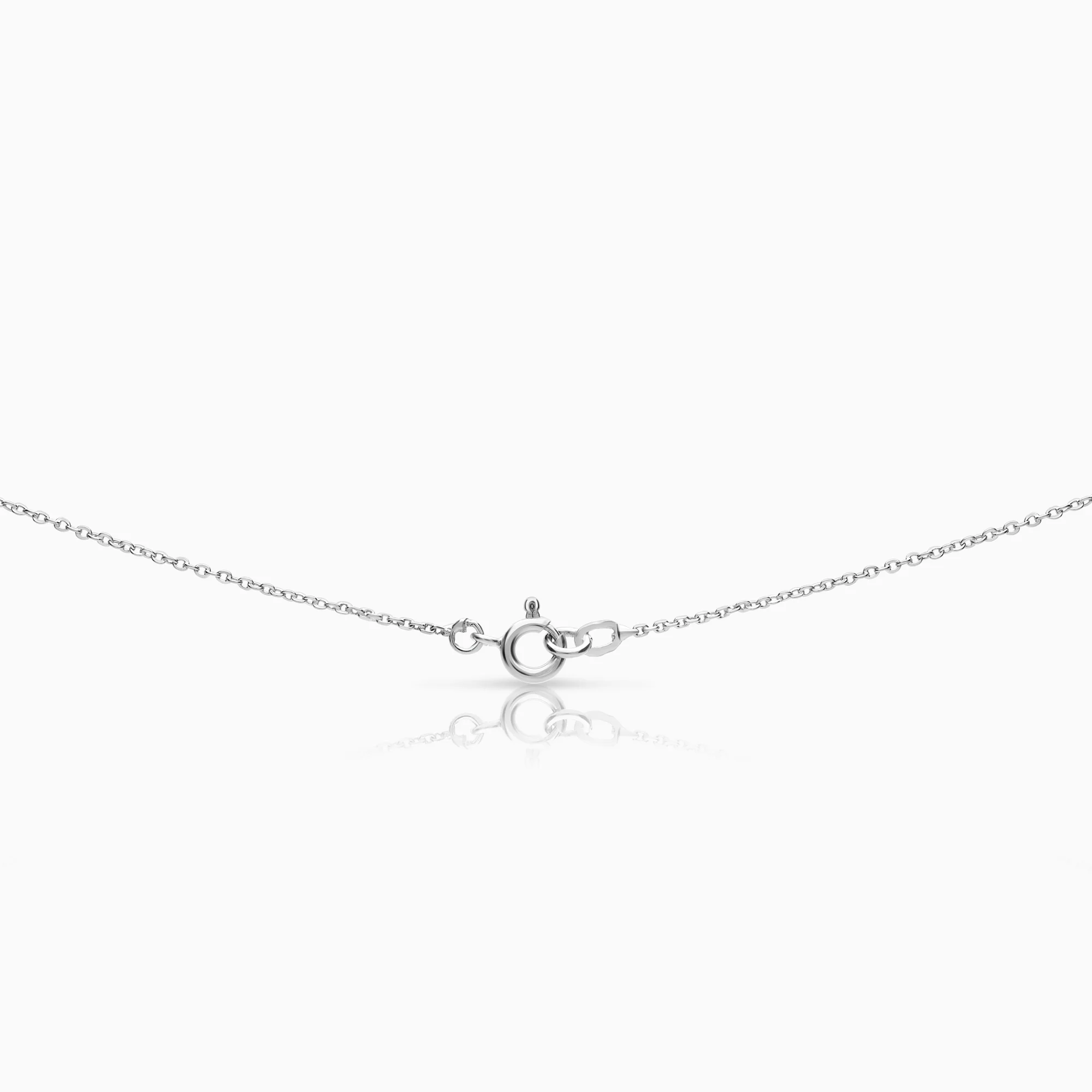 Necklace with diamond pendant 0.95ct 18K white gold - Image 2
