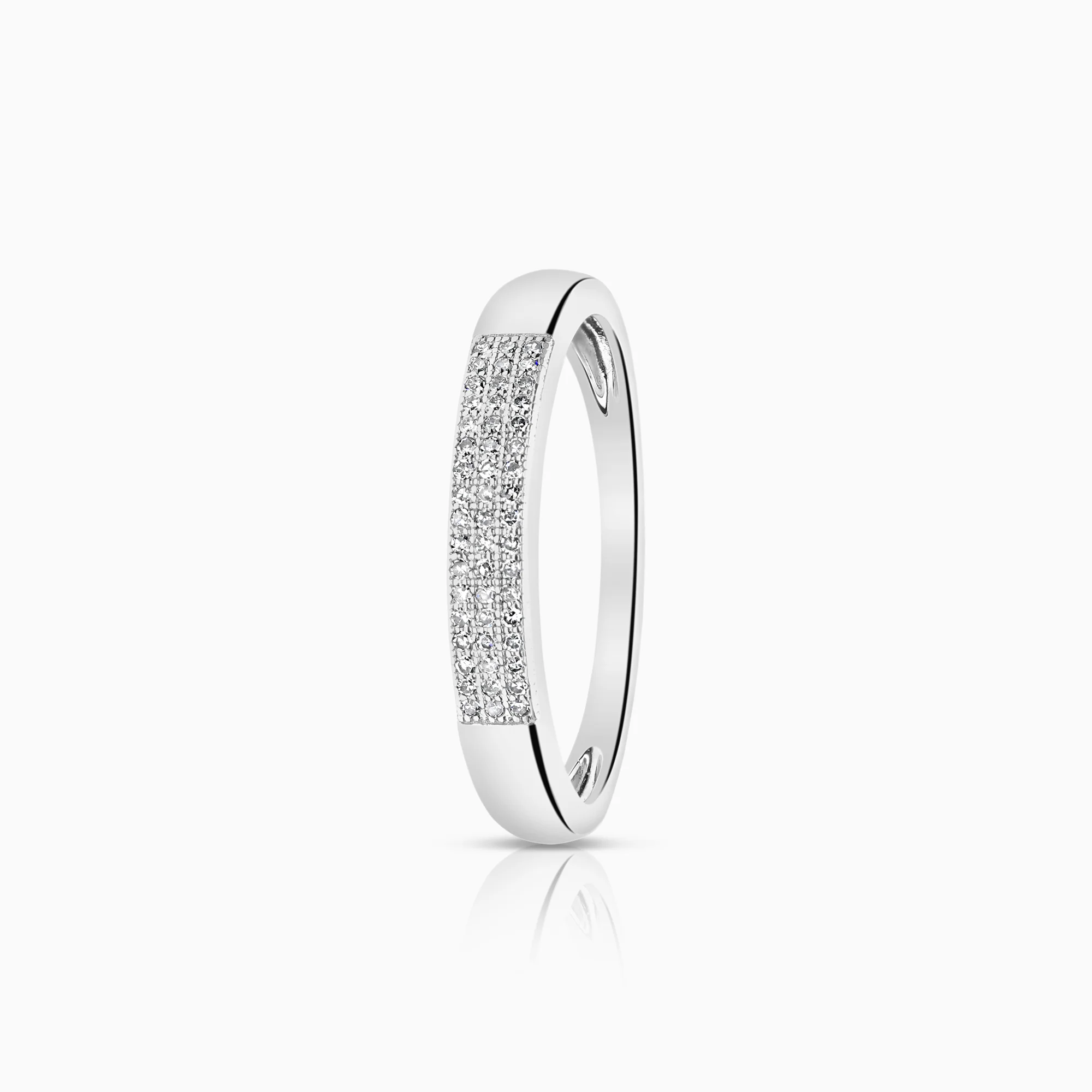 Diamond ring 0.13ct 18K white gold