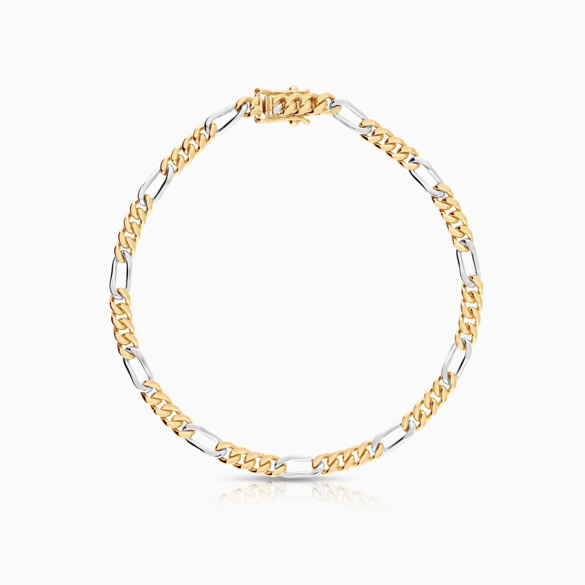 Figaro bracelet 9.68g 18K gold