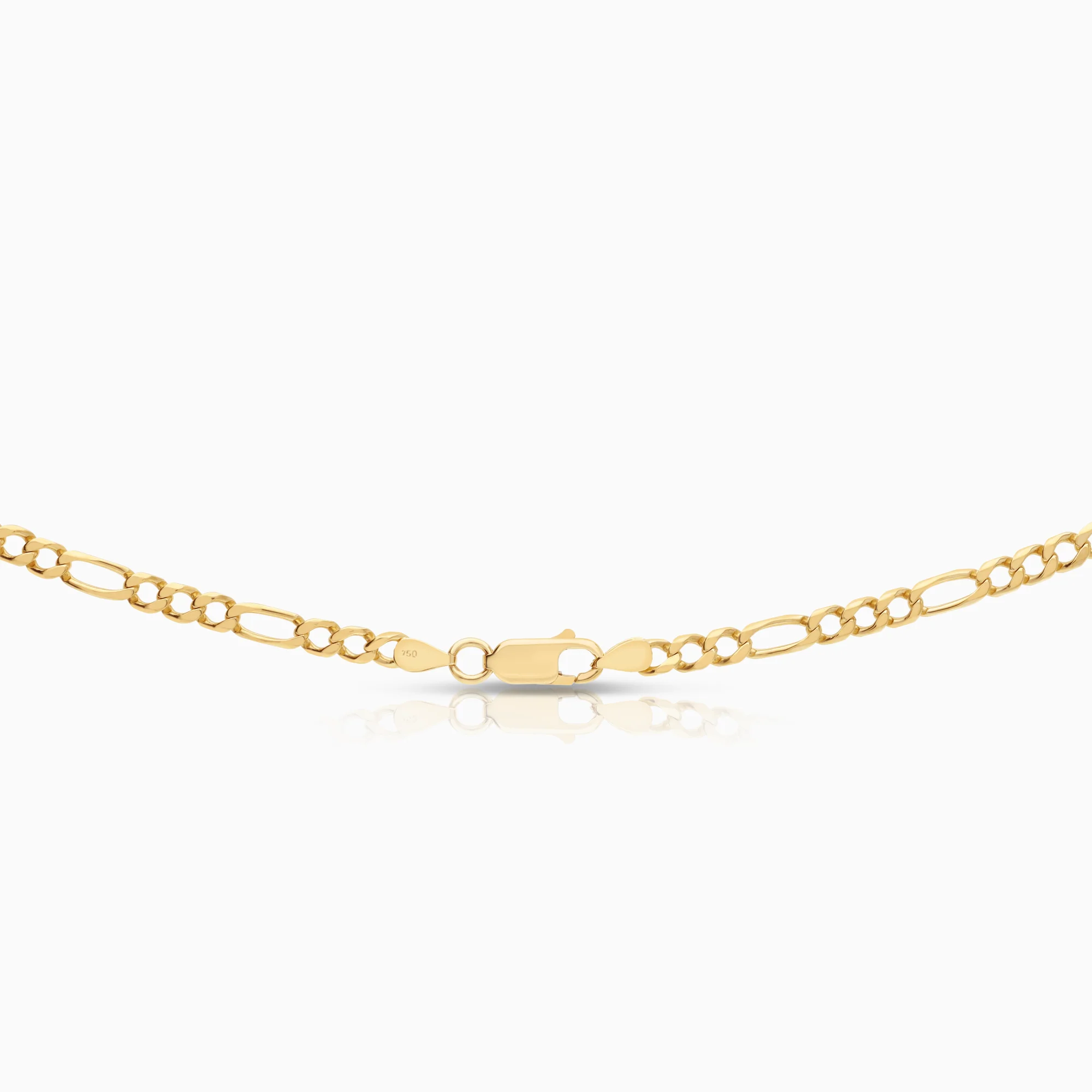 Figaro necklace 16.28g 18K yellow gold - Image 2
