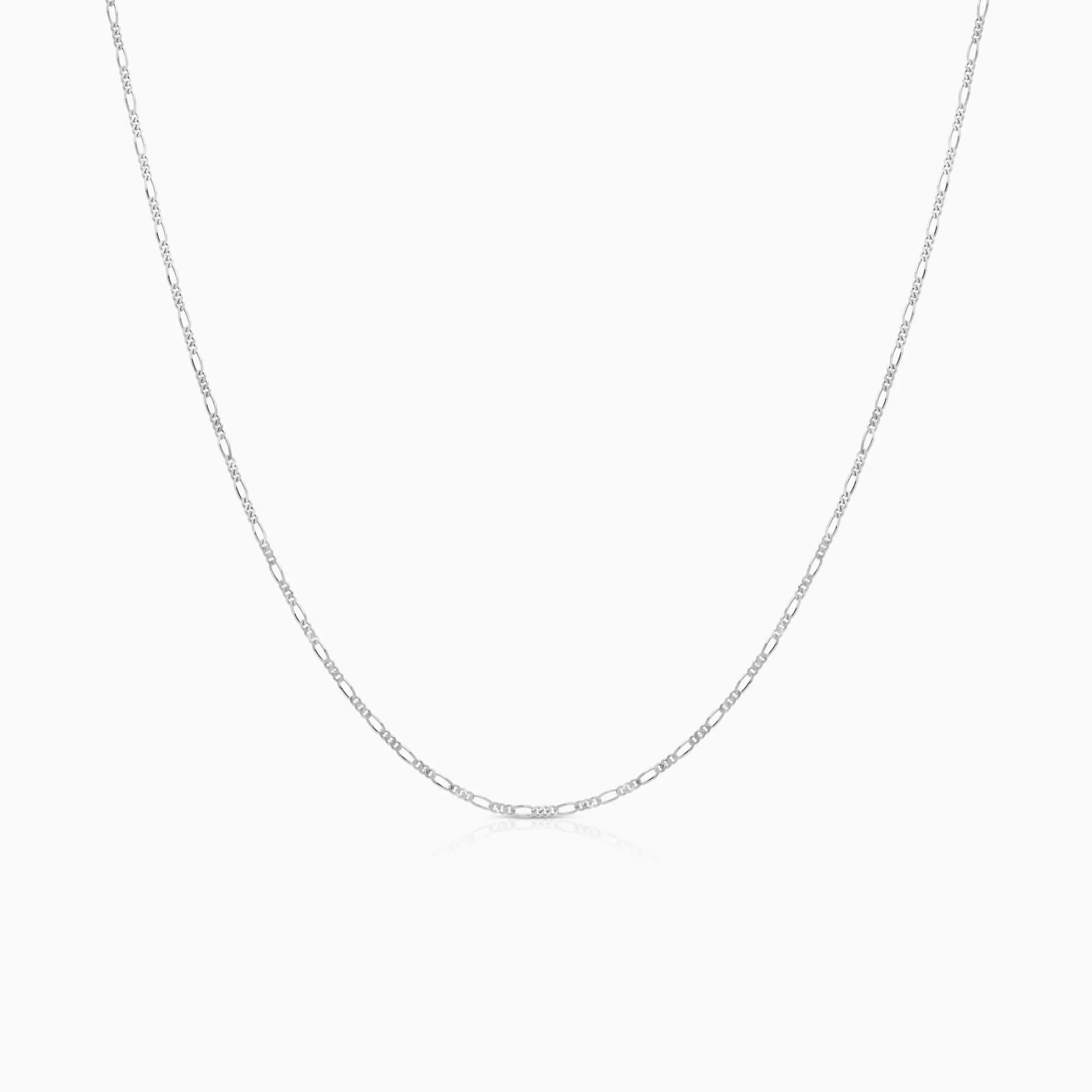 Figaro link 1.85g 18K white gold