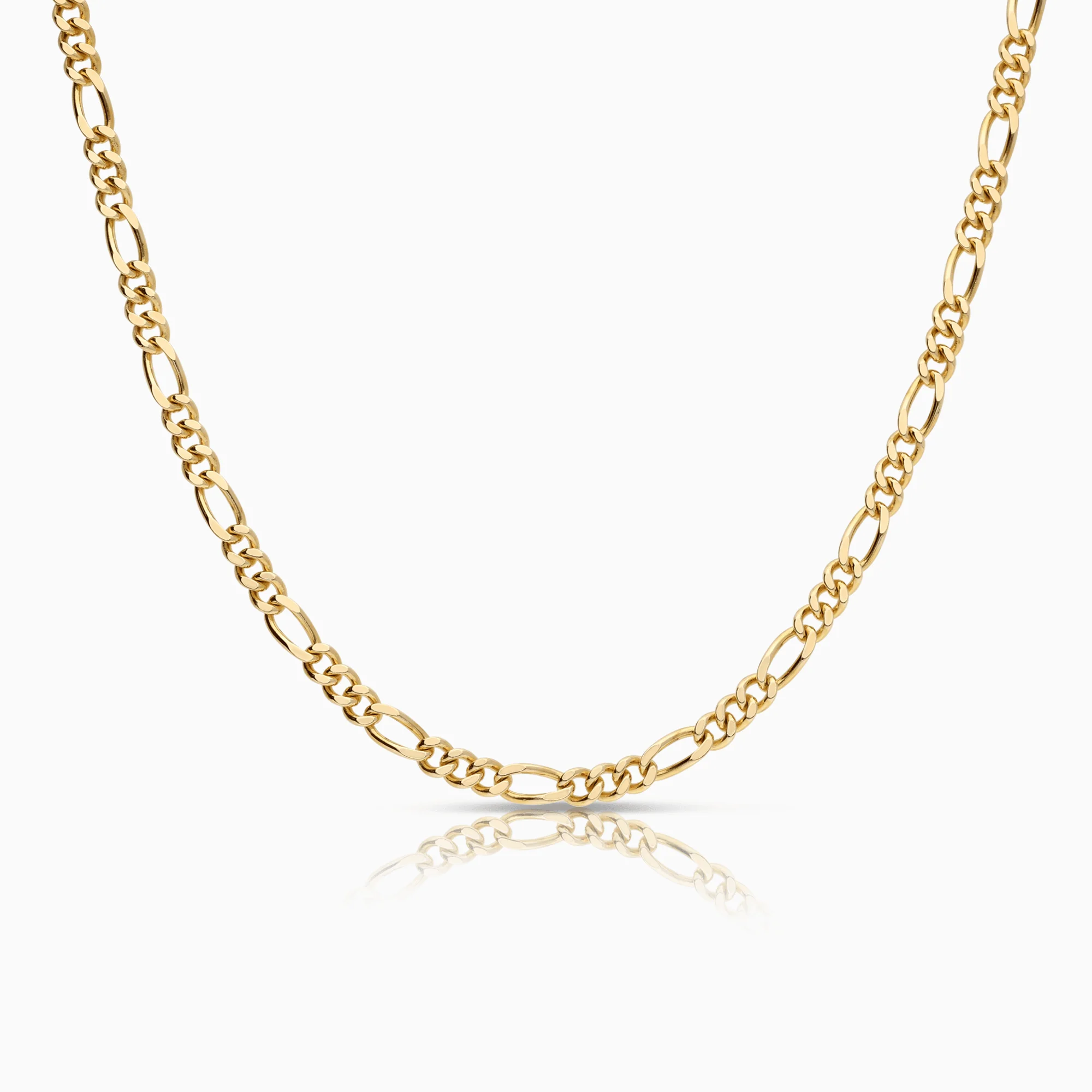 Figaro link 27.40g 18K gold