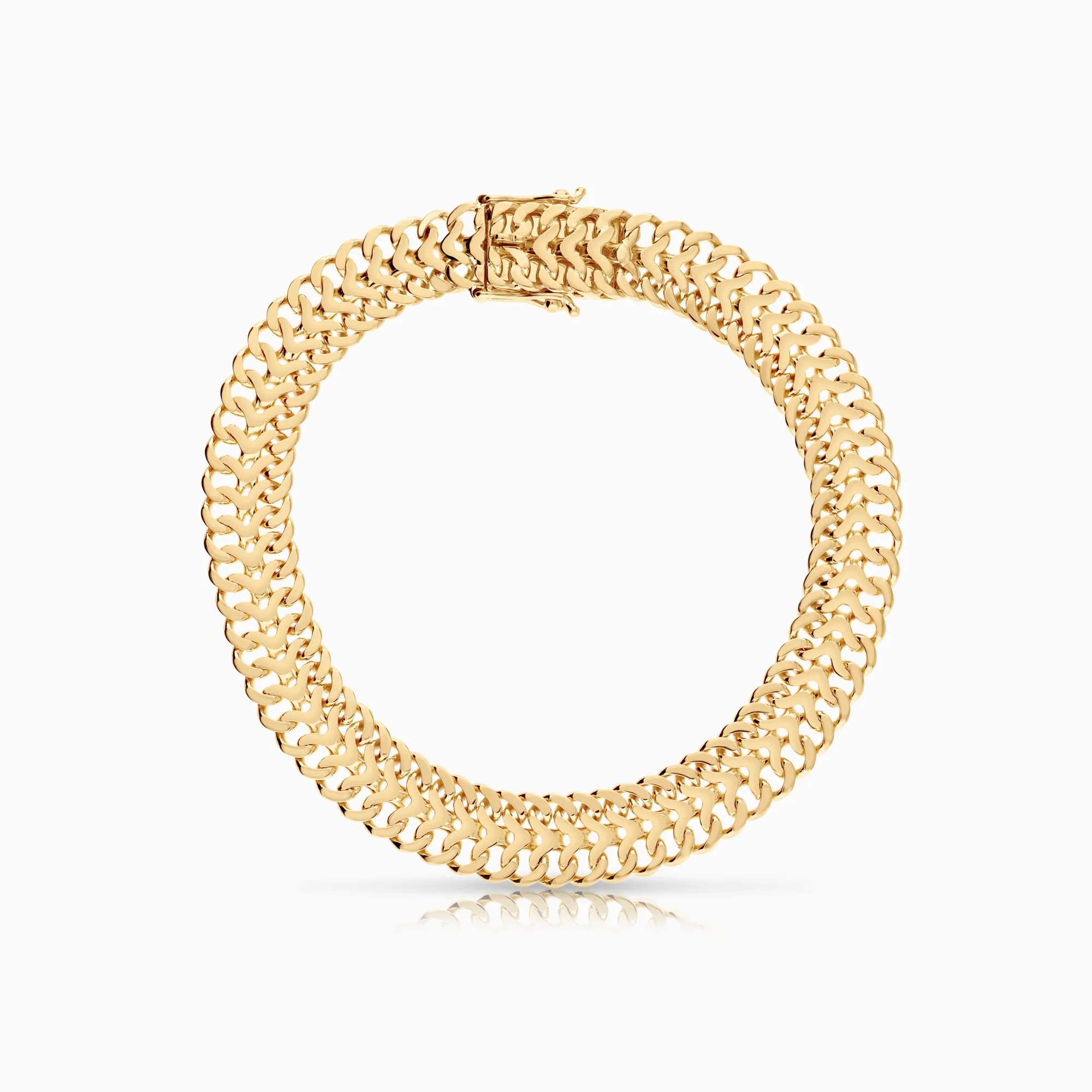 Fishbone bracelet 13.27g 18K gold
