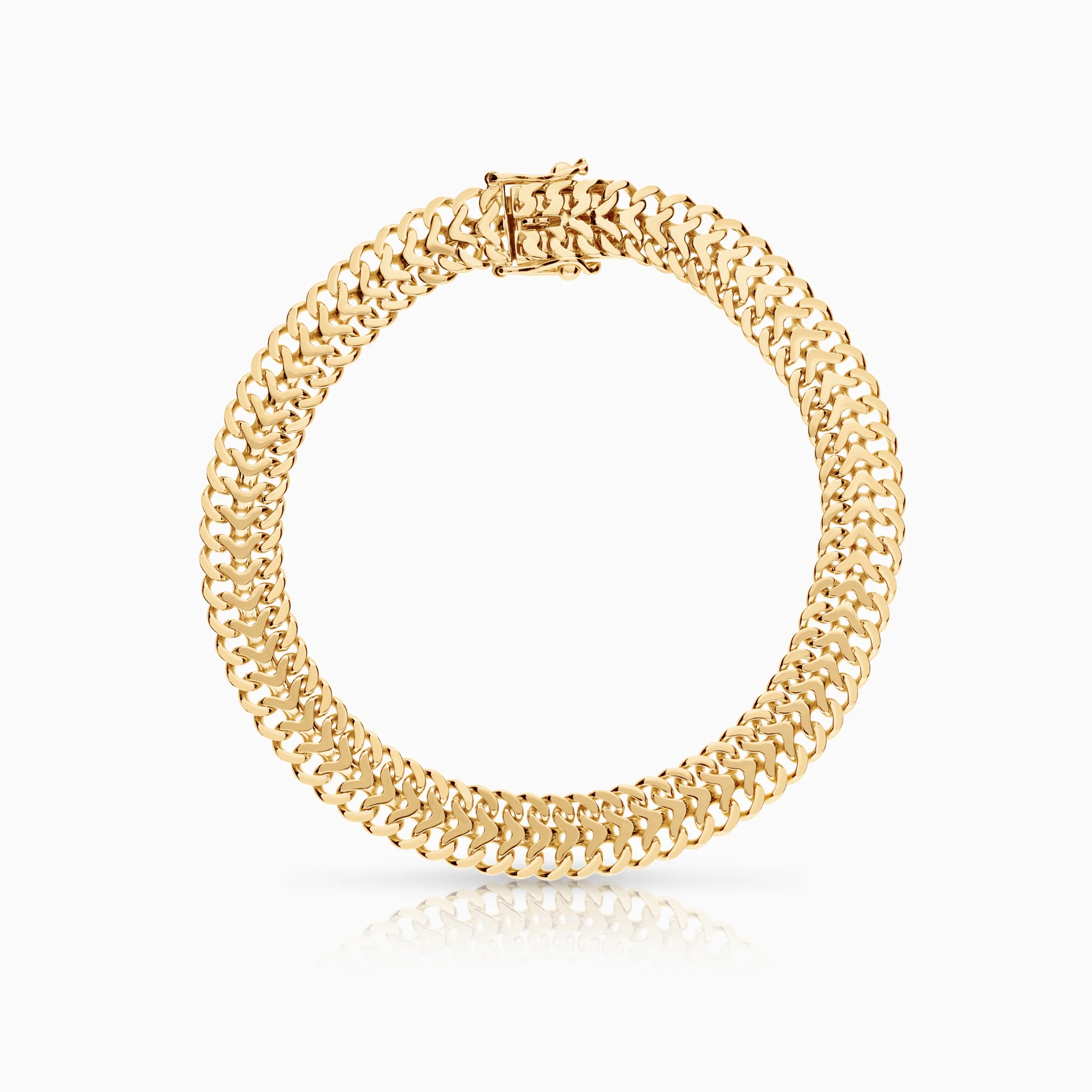 Herringbone bracelet 15.70g 18K gold