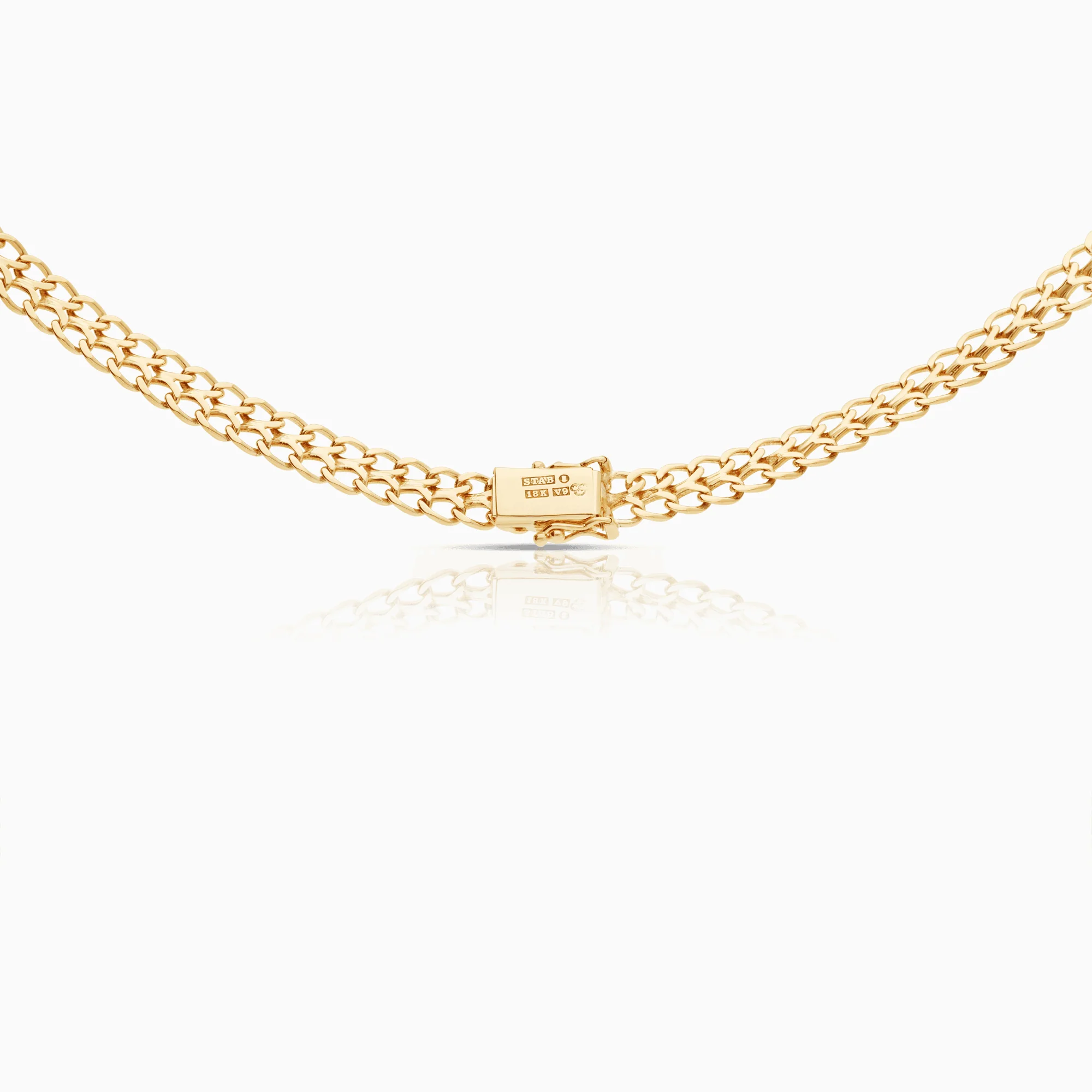 Herringbone necklace 22.40g 18K gold - Image 2