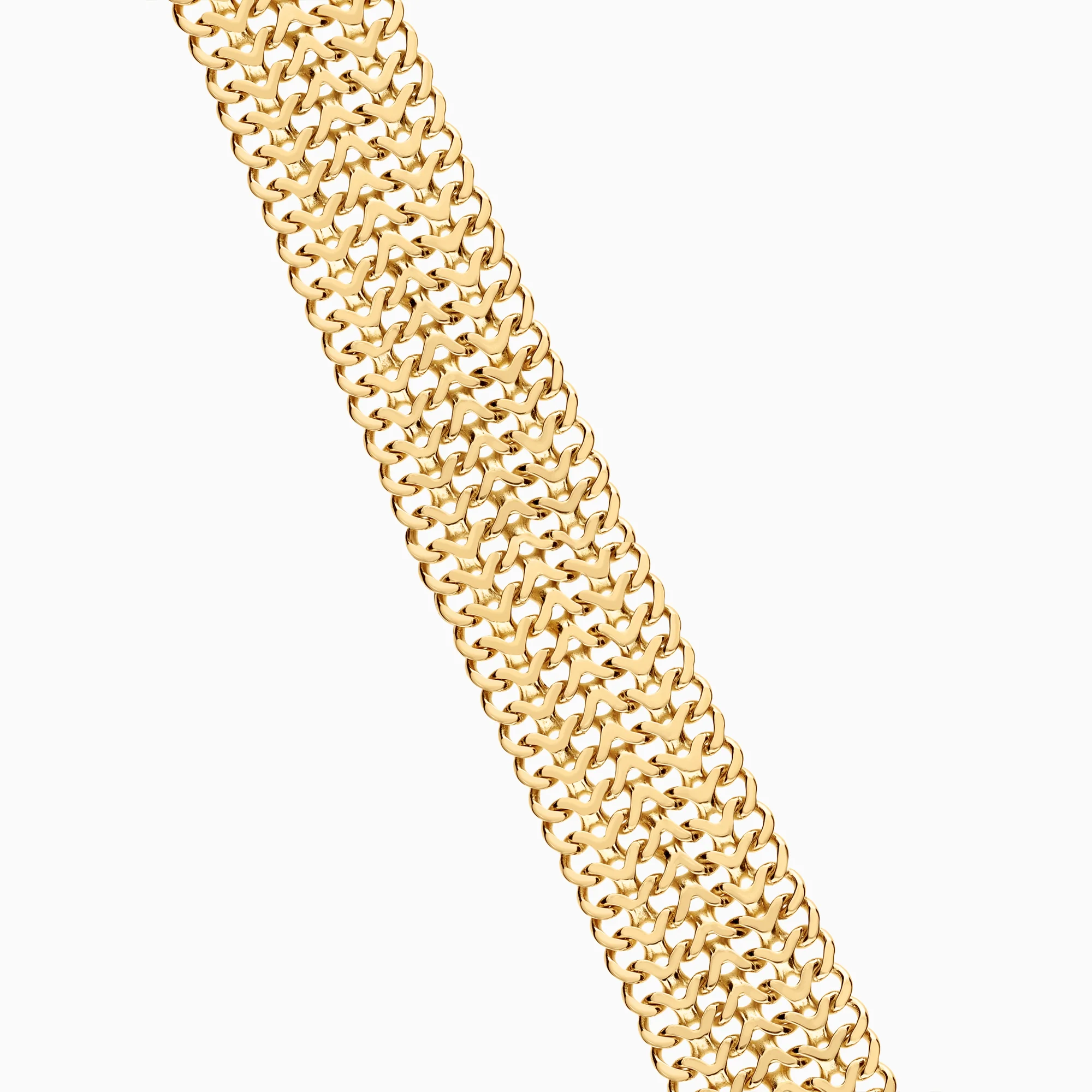 Herringbone bracelet 26.49g 18K gold