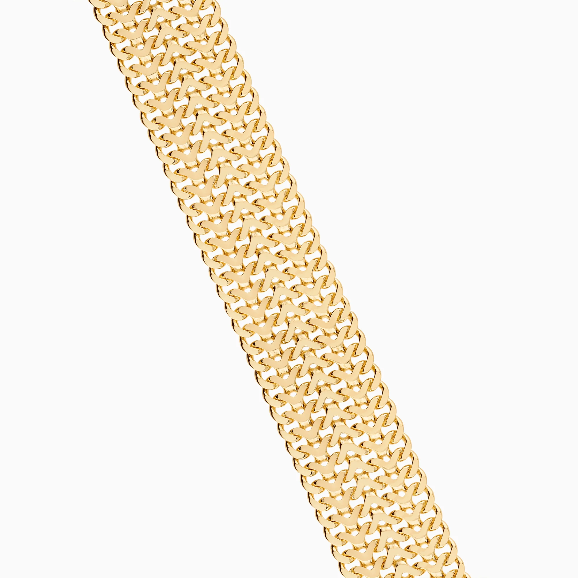 Herringbone bracelet 39.83g 18K gold