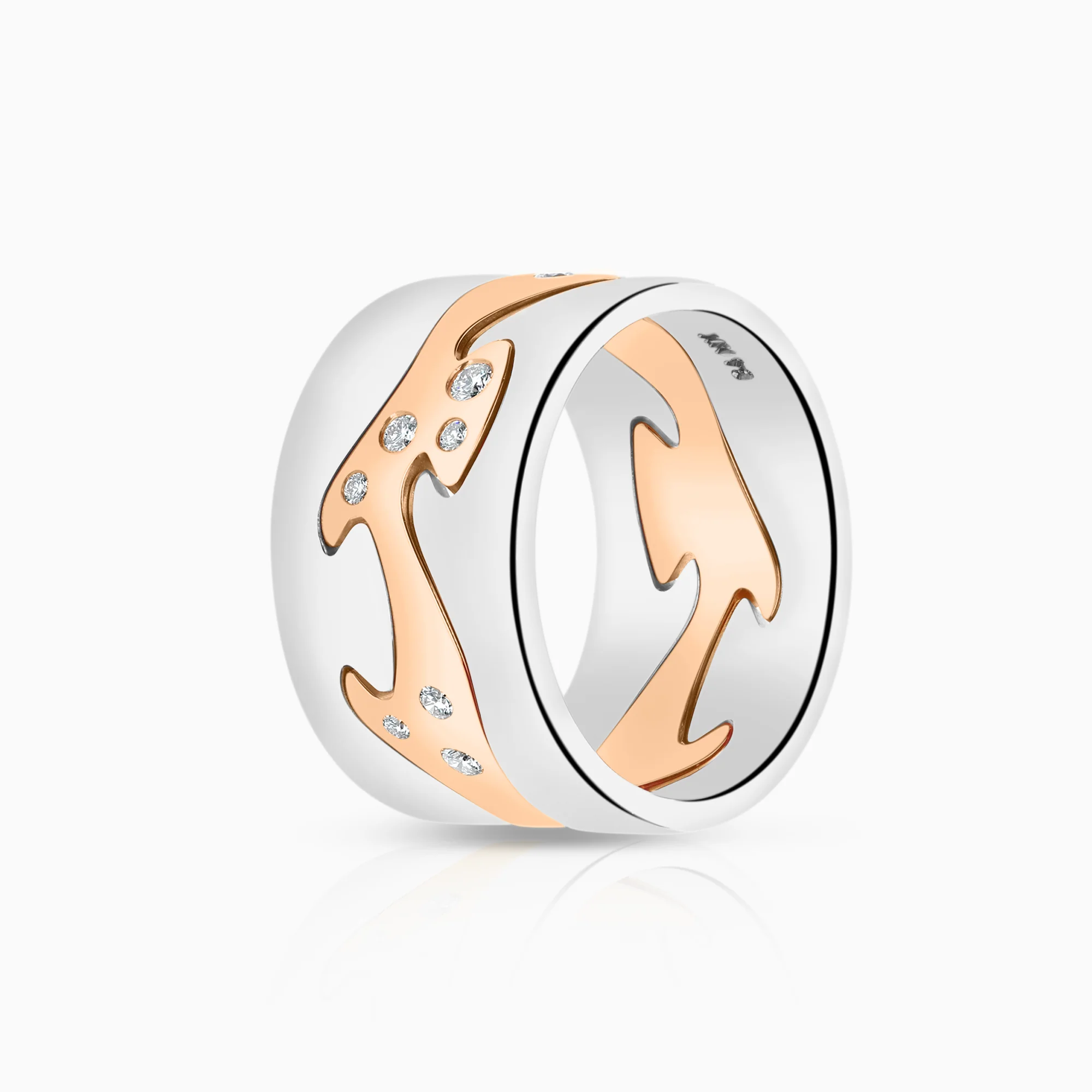 Georg Jensen, Fusion 3-part 0.19ct 18K white gold