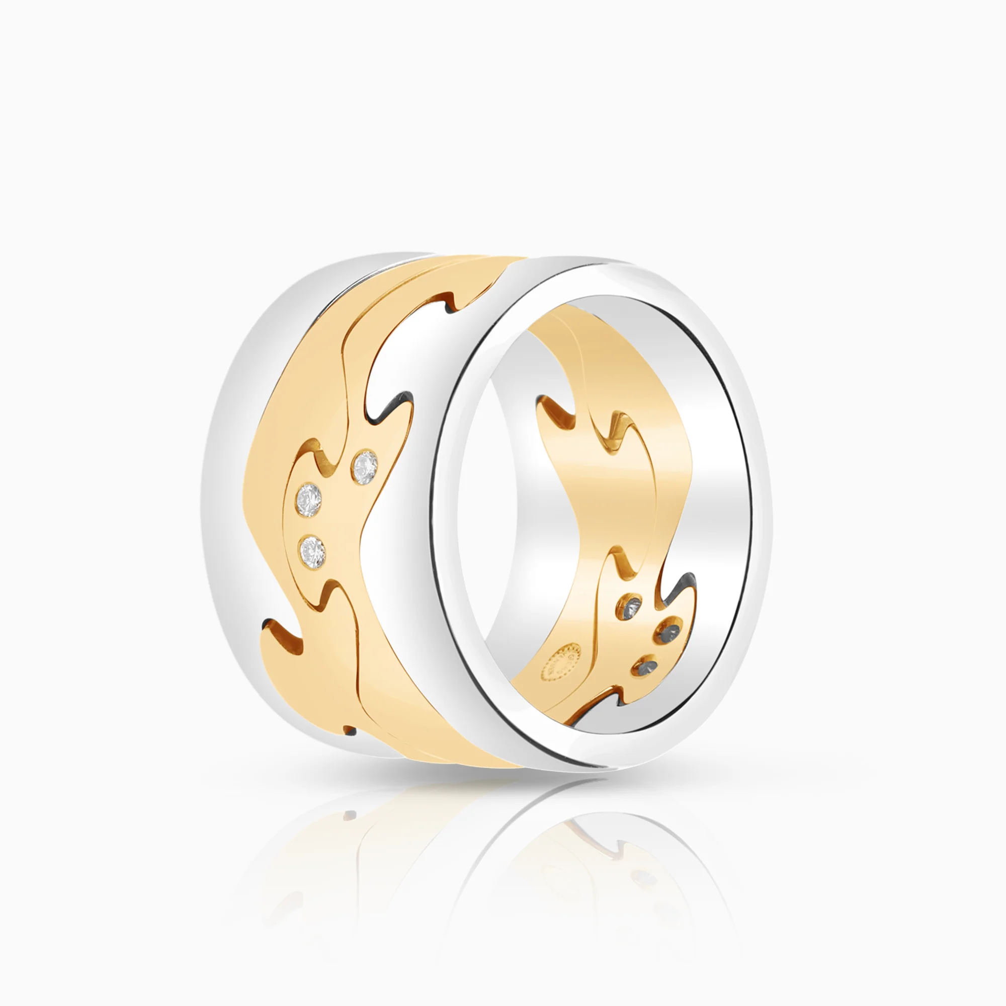 Georg Jensen Fusion 4-part 0.07ct 18K gold