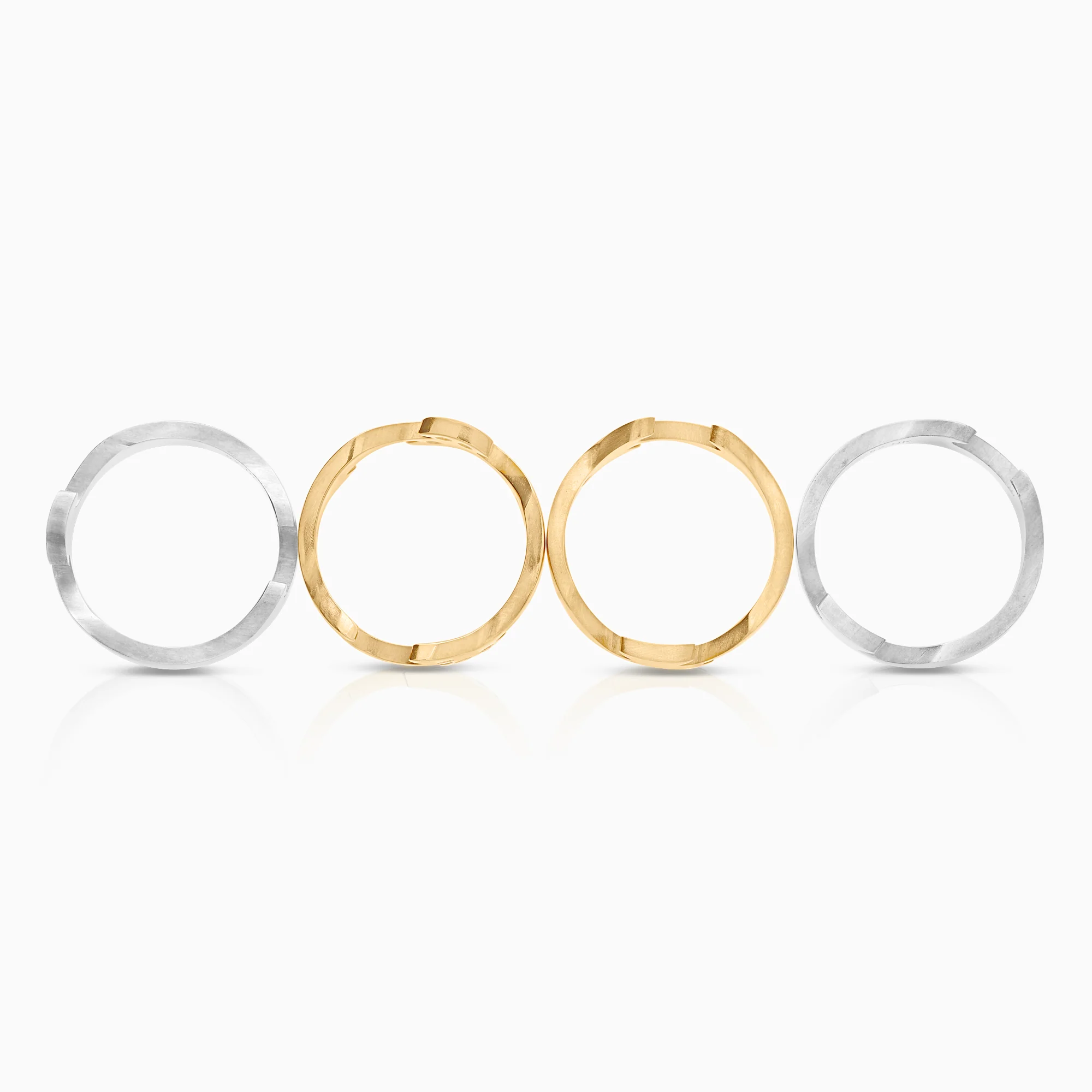 Georg Jensen Fusion 4-part 0.07ct 18K gold - Image 2