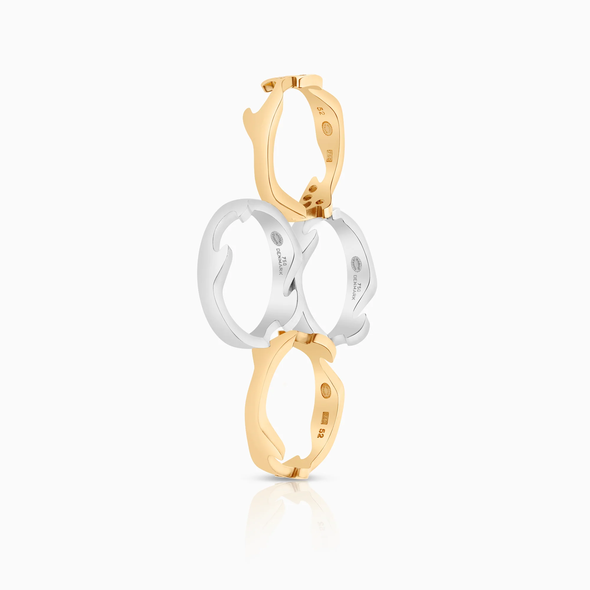 Georg Jensen Fusion 4-part 0.07ct 18K gold - Image 3