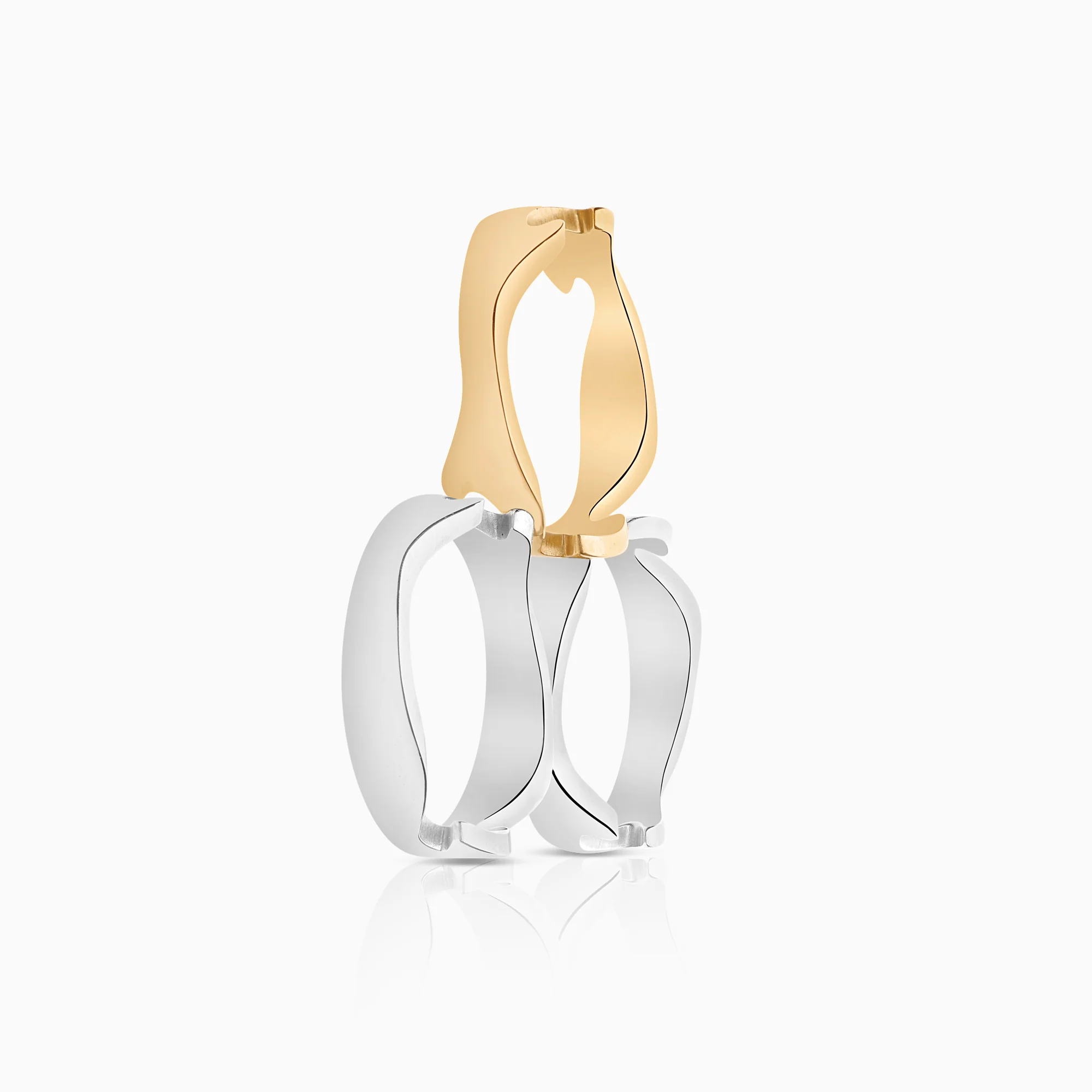 Georg Jensen Fusion ring 3-part 21.43g 18K gold - Image 2
