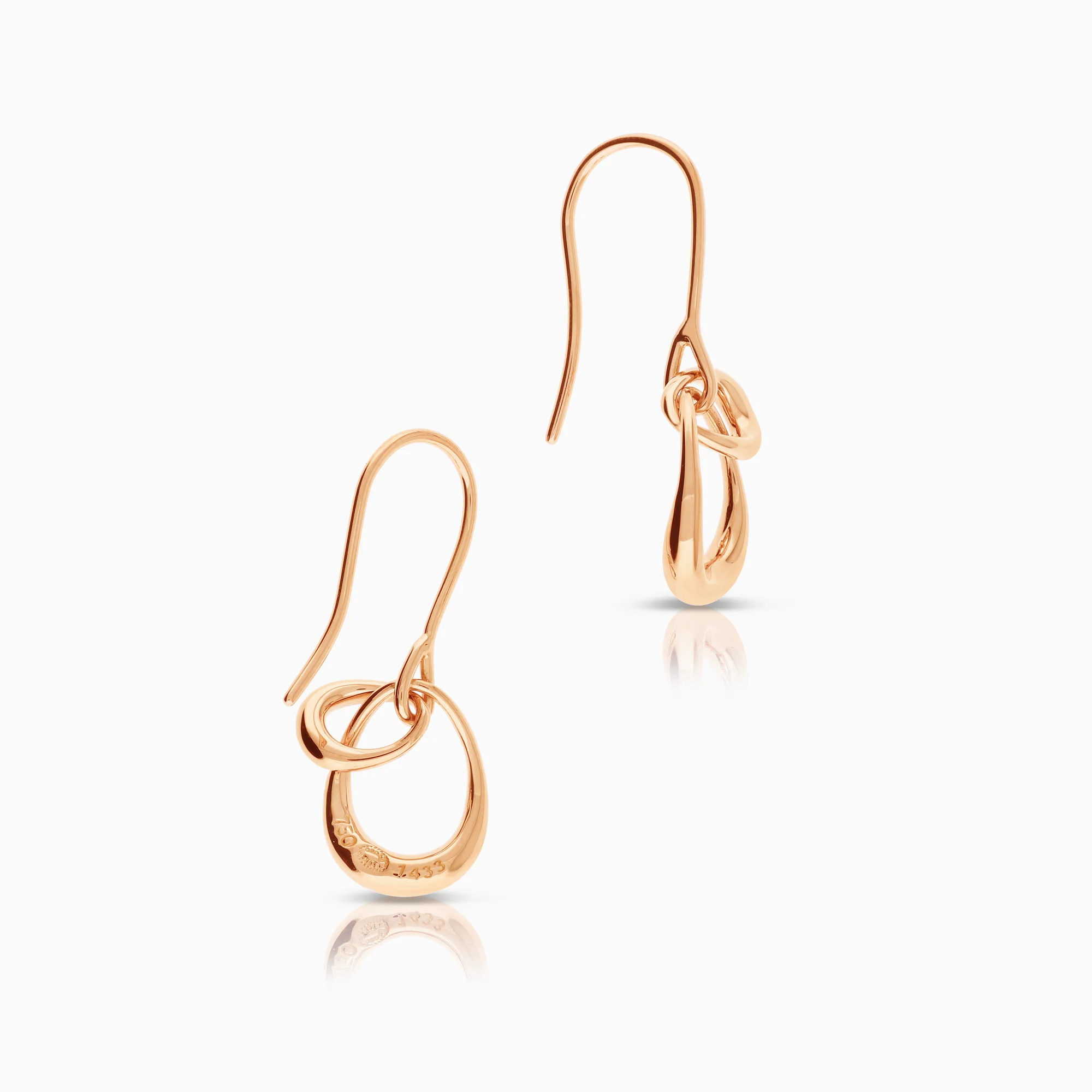Georg Jensen earrings 3.92g 18K rose gold - Image 2