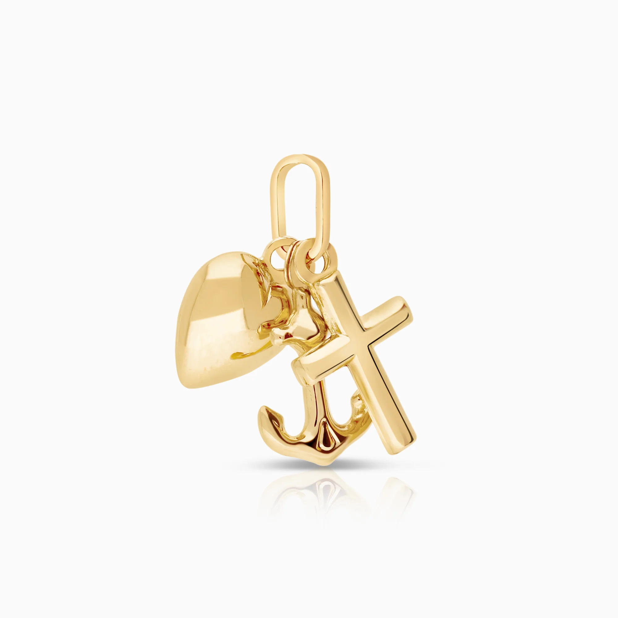 Pendant faith, hope, and love 0.93g 18K gold