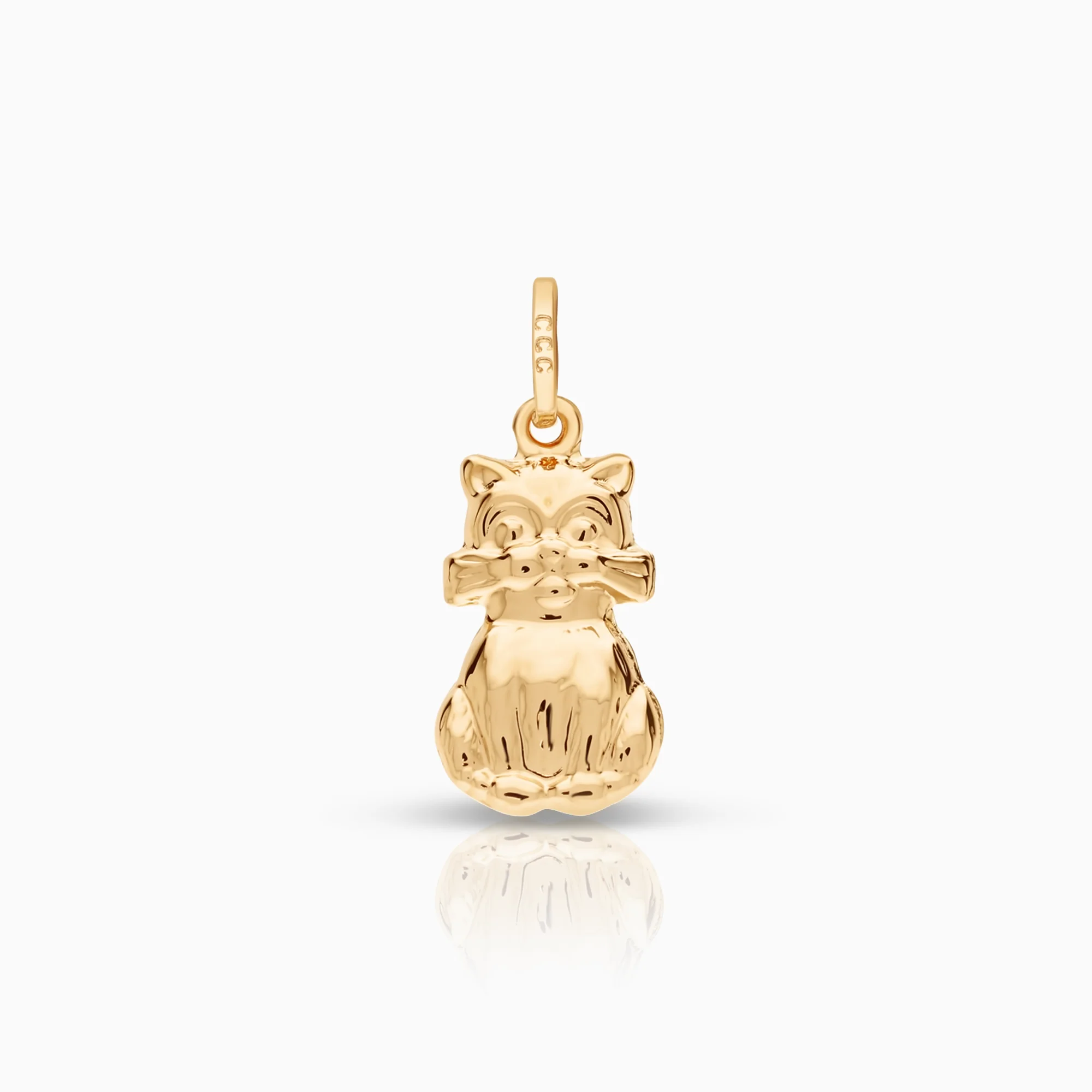Gold cat pendant 0.86g 18K gold