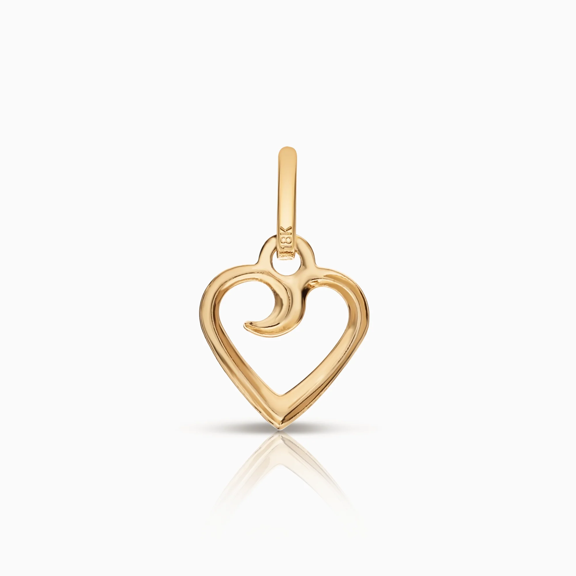 Gold heart pendant 0.13g 18K gold