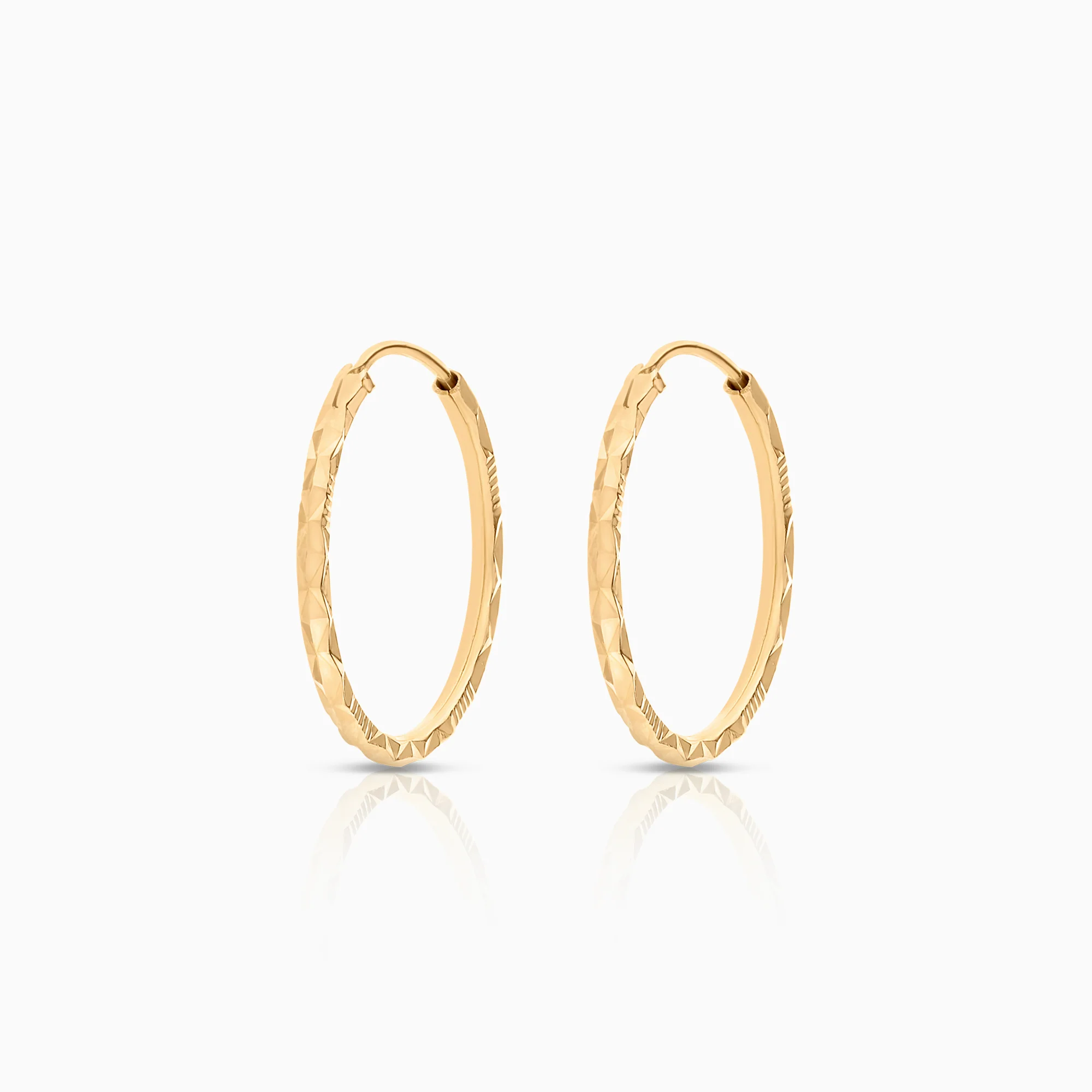 Gold Hoop Earrings 1.03g 18K Gold