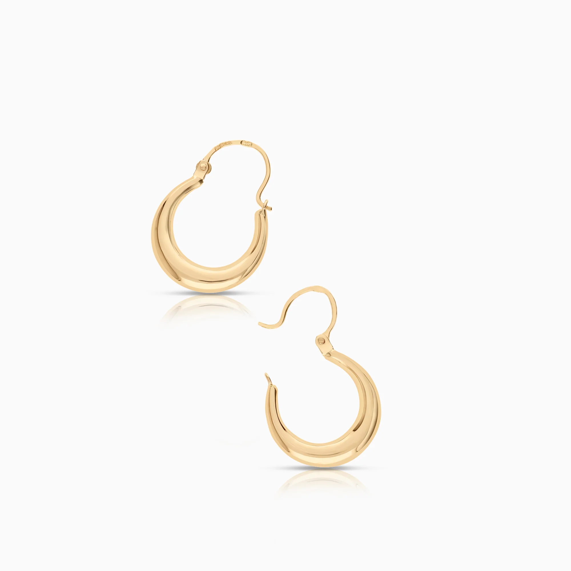 Gold Hoop Earrings 1.11g 18K Gold - Image 2
