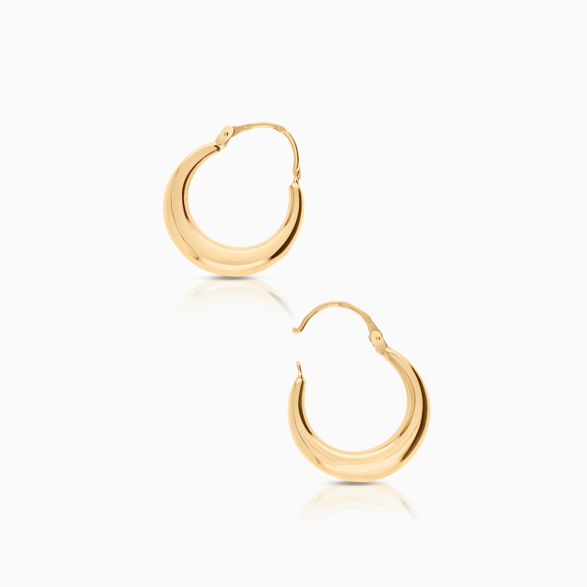 Gold hoop earrings 2.03g 18K gold - Image 2
