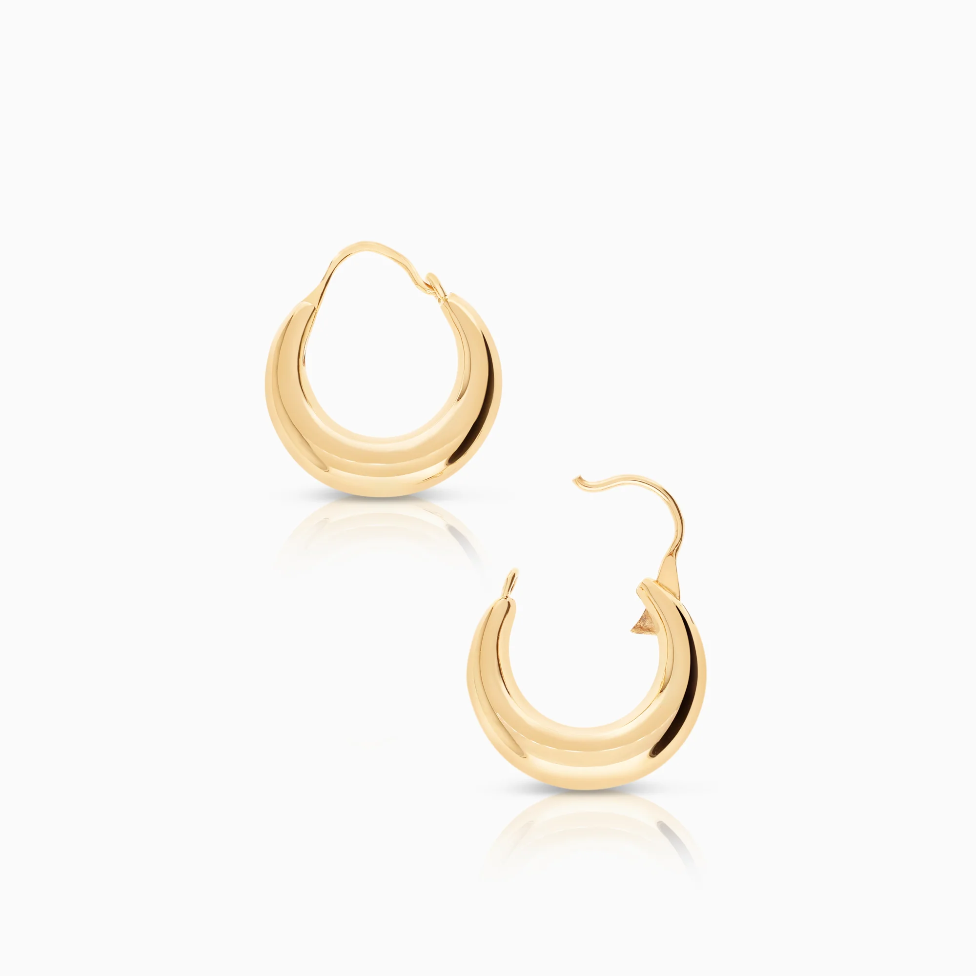 Gold Hoop Earrings 2.55g 18K gold - Image 2