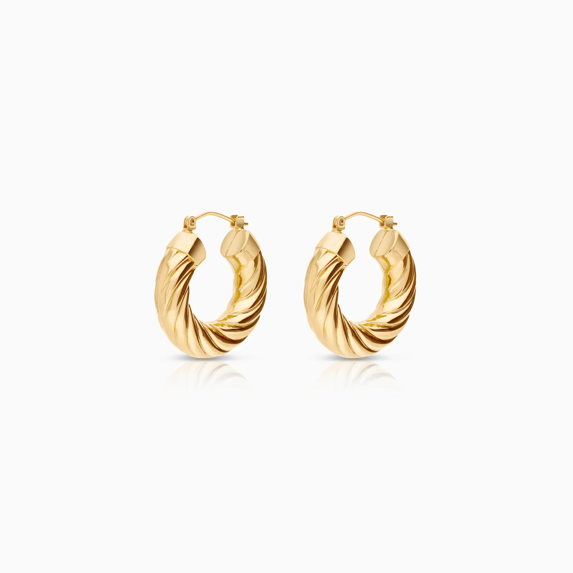 Gold hoop earrings 5.02g 18K gold