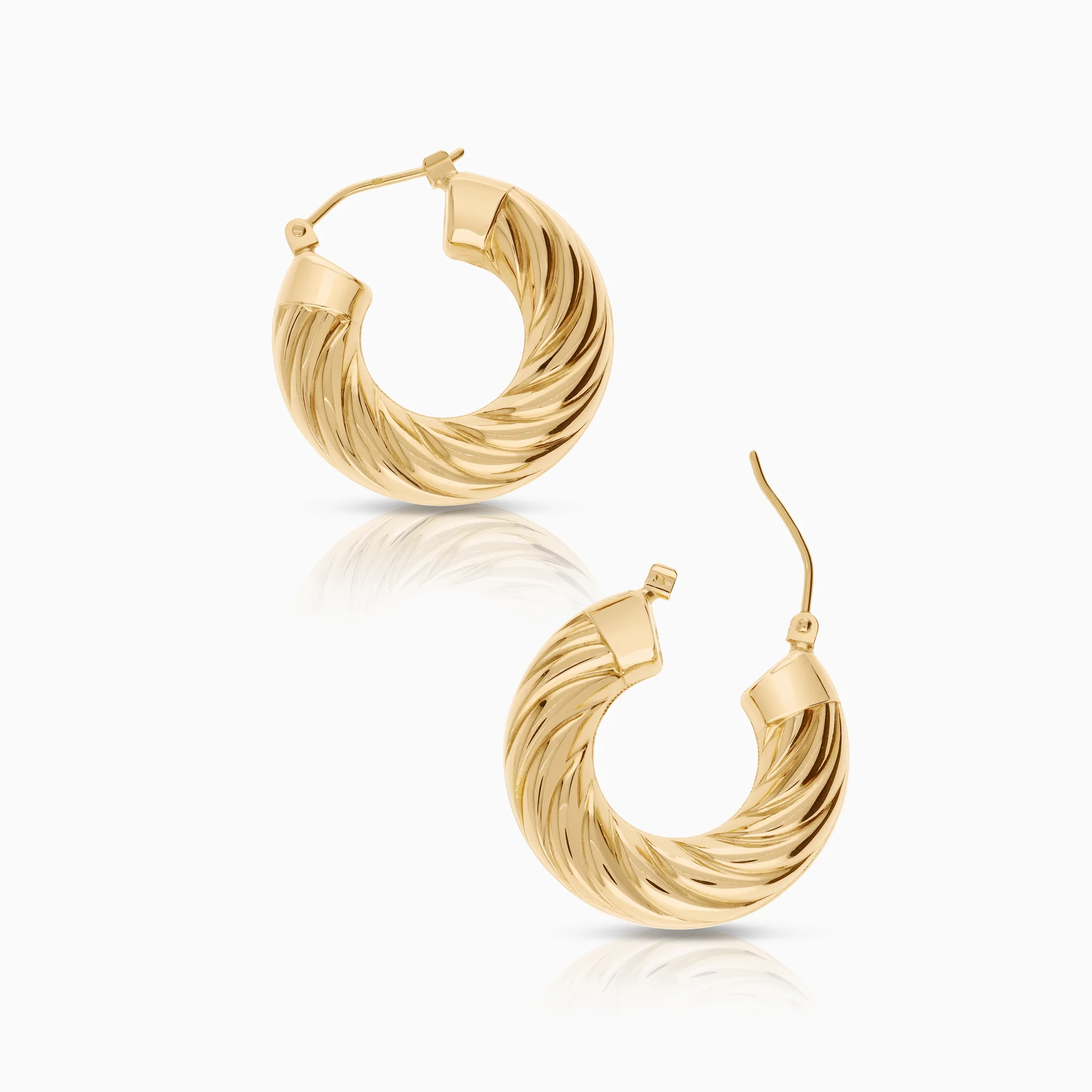 Gold hoop earrings 5.02g 18K gold - Image 2