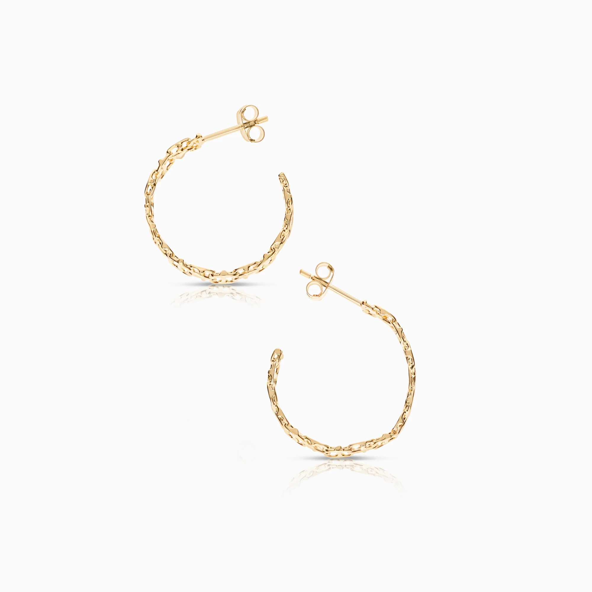 Gold earrings X-link 3.07g 18K gold - Image 2