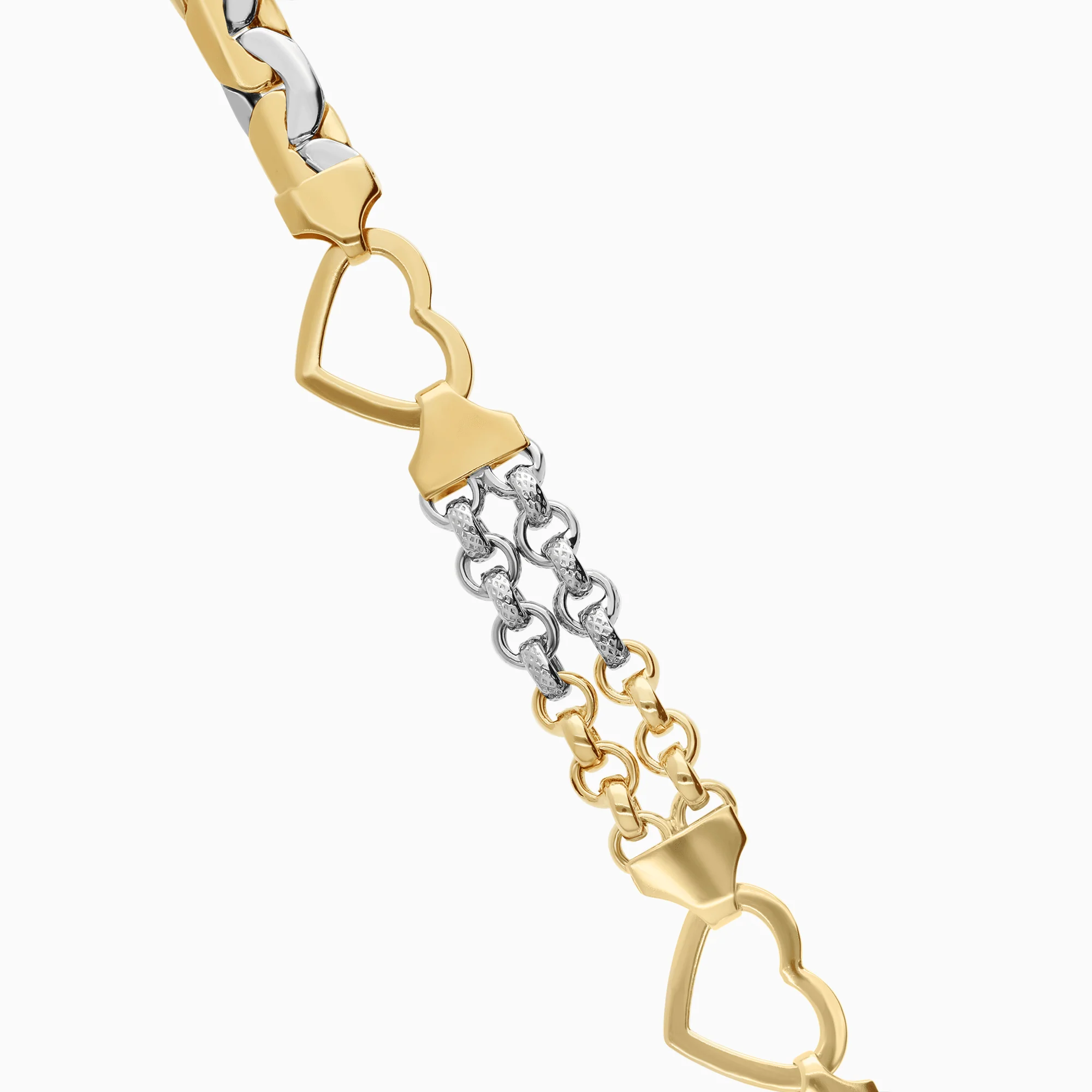 Gold bracelet 10.10g 14K yellow/white gold