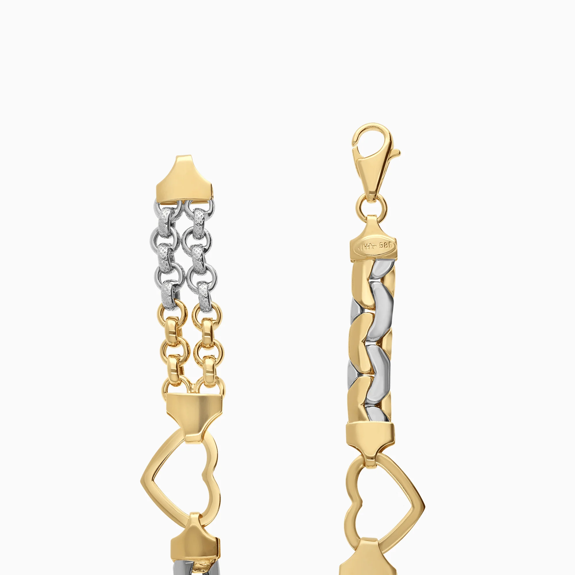 Gold bracelet 10.10g 14K yellow/white gold - Image 2