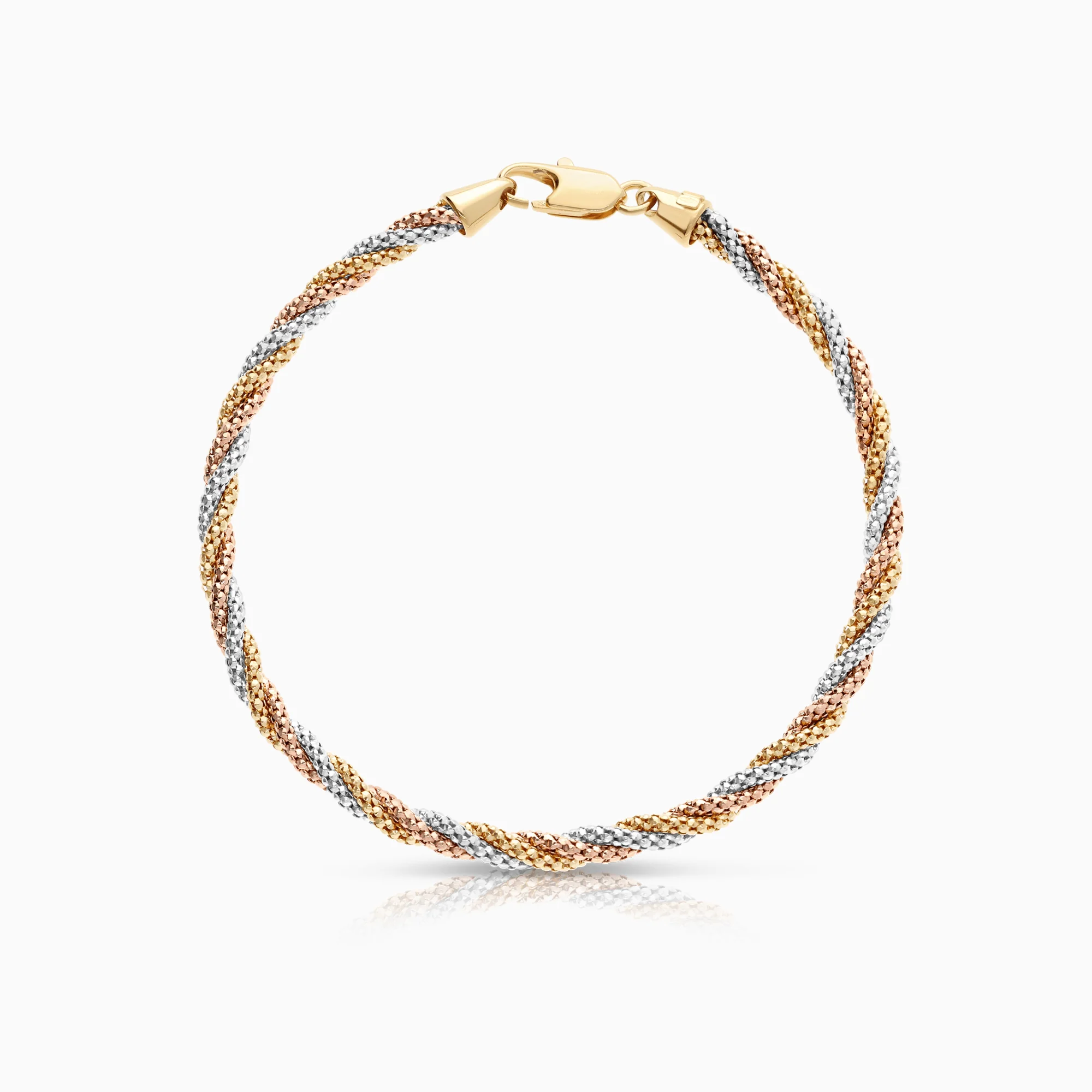 Fantasy gold bracelet 7.02g 18K yellow/white/rose gold