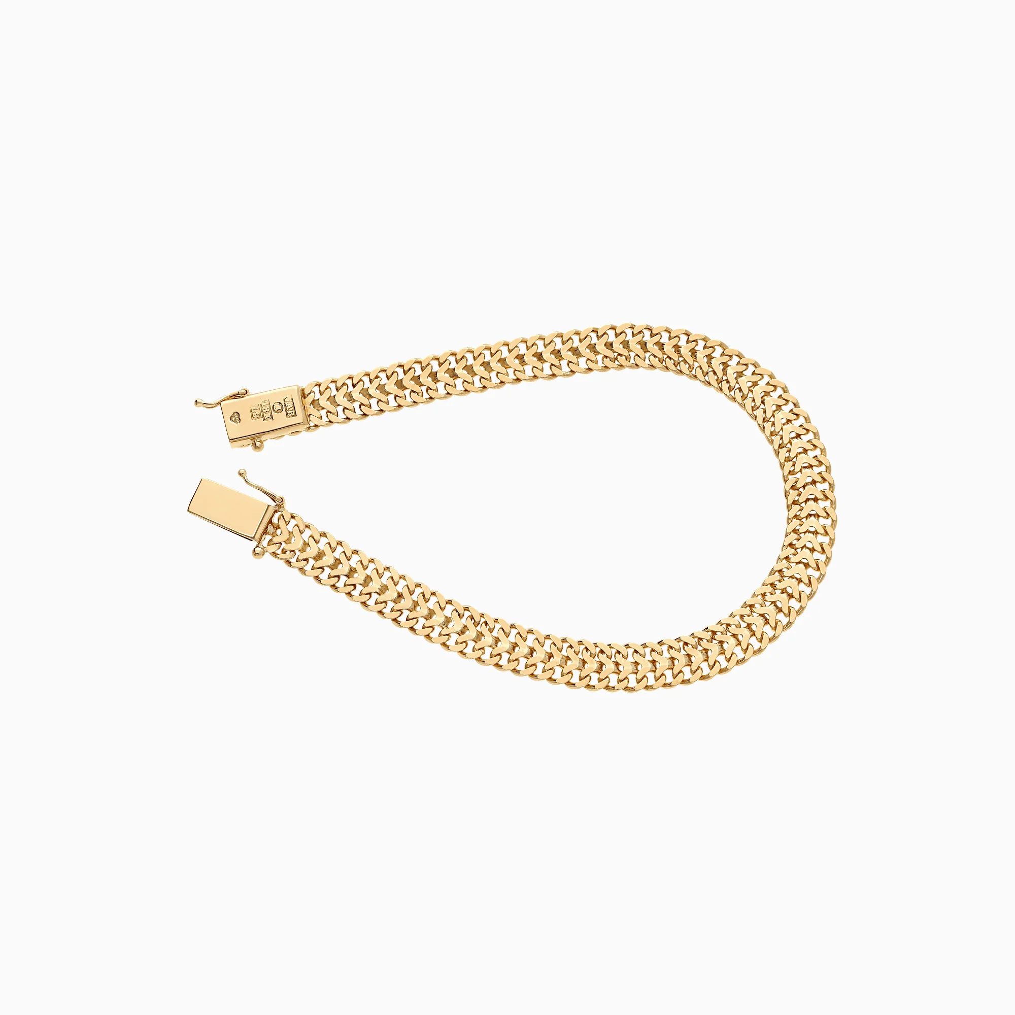 Gold bracelet herringbone 11.68g 18K gold - Image 2