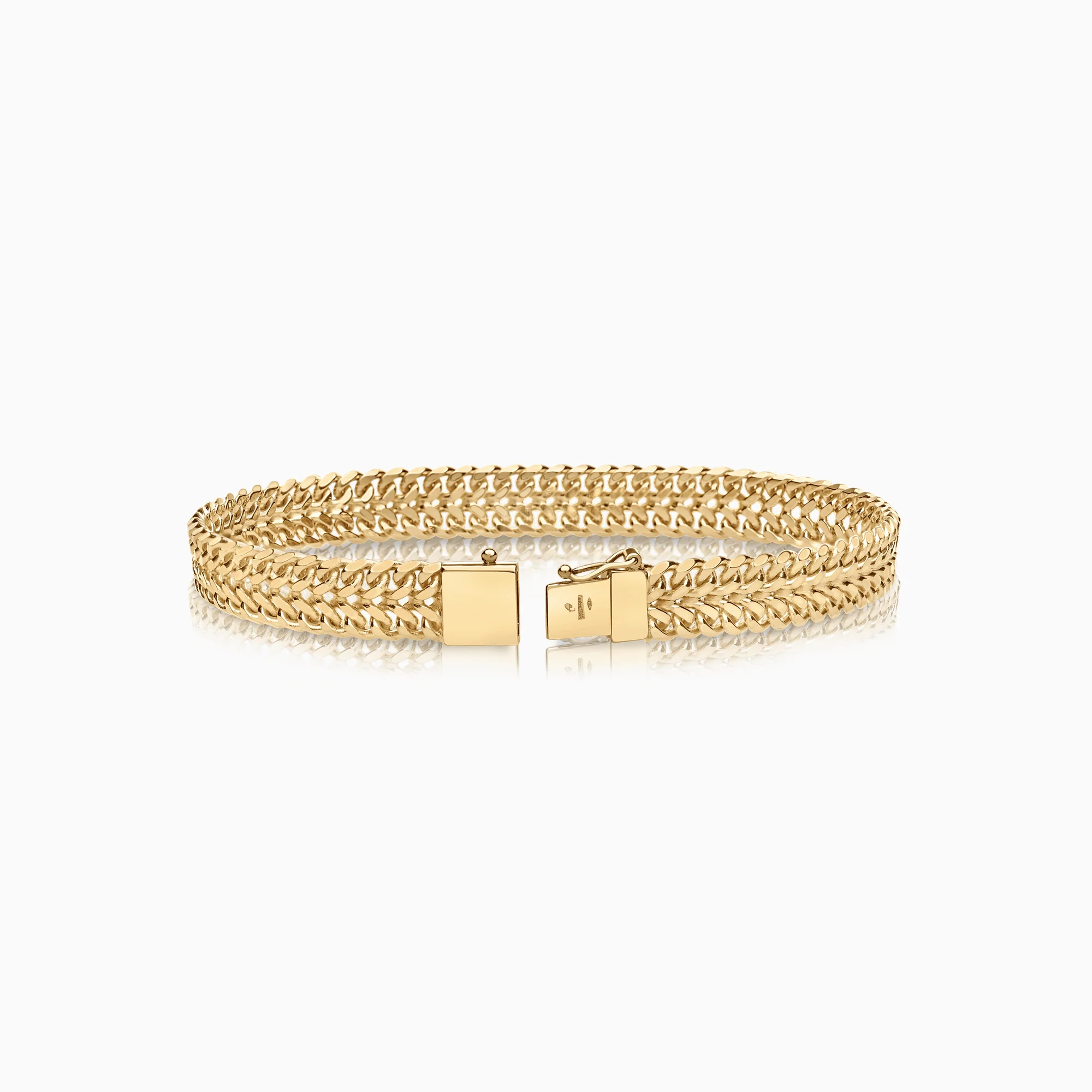 Gold bracelet herringbone 27.74g 18K gold - Image 2